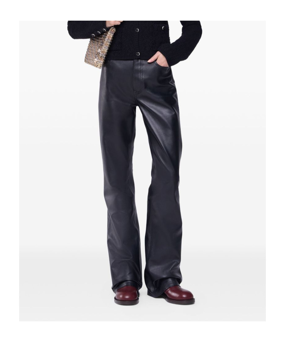 Rabanne Leather Trousers In Black