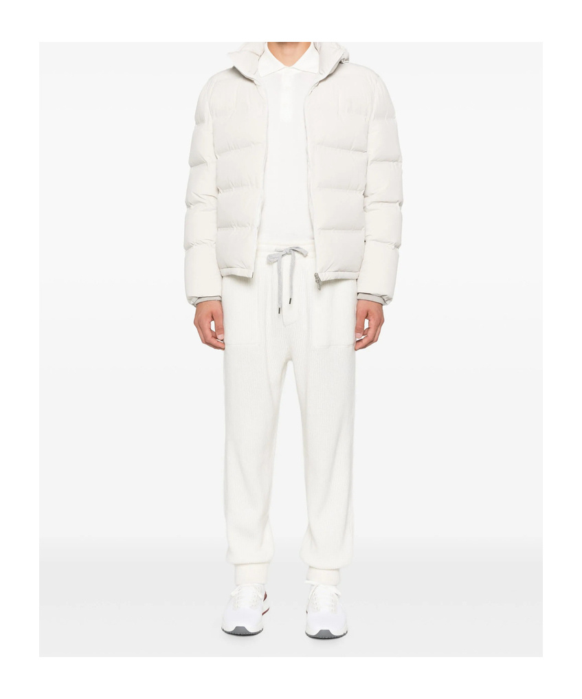 Brunello Cucinelli Zip-fastening Padded Jacket In Neutral