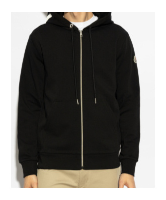 Moncler Long-sleeved Sweater In Black