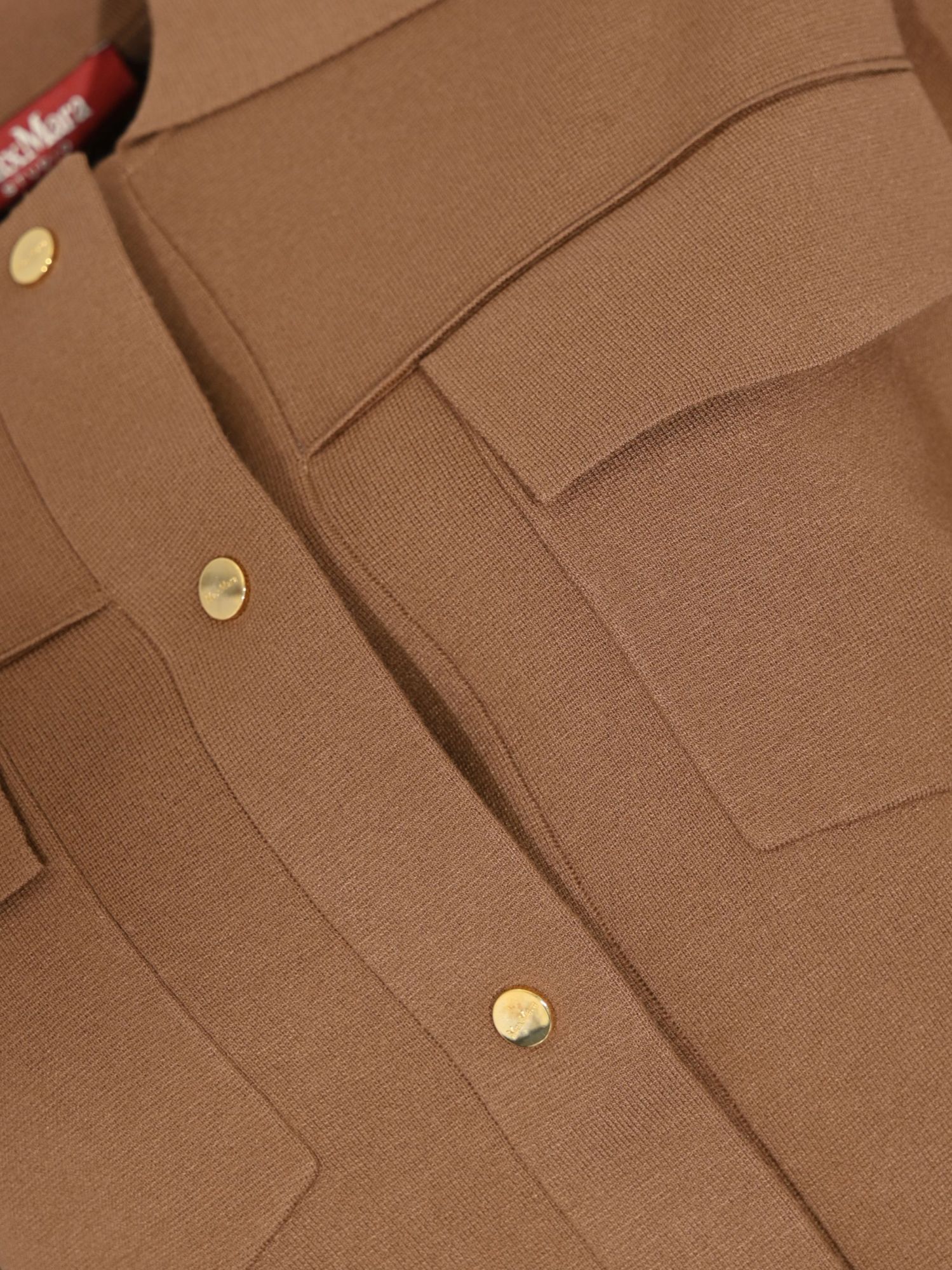 Max Mara Studio Boxy Button-up Jacket In Brown