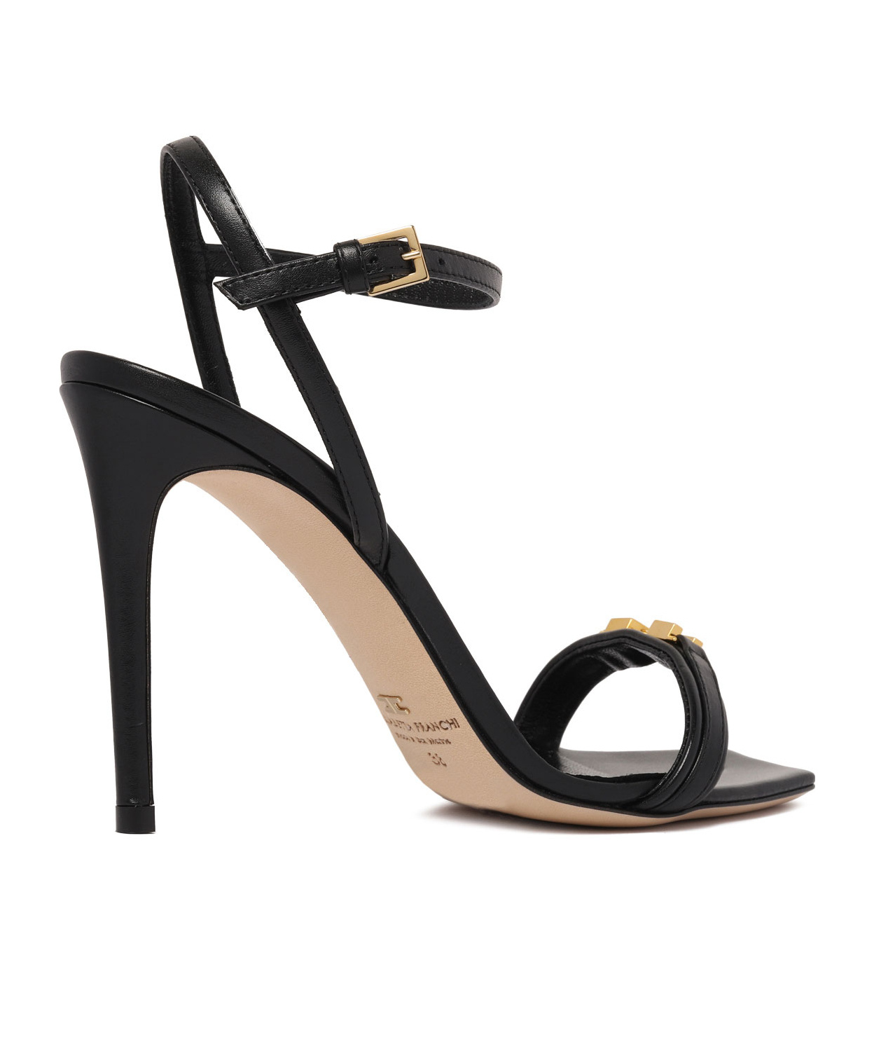 Elisabetta Franchi Square Toe High Heel Sandals