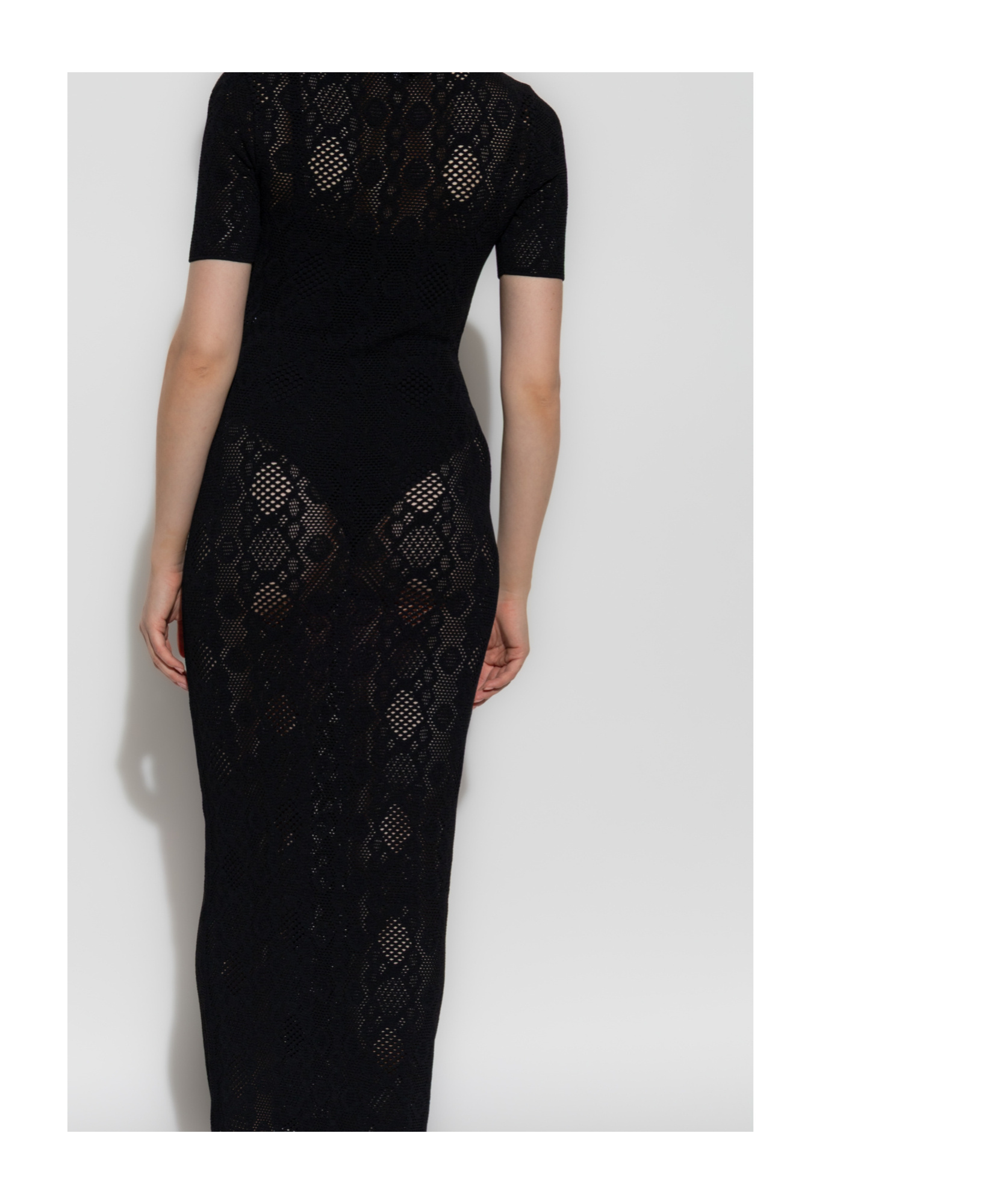 Alaïa Short Sleeve Dress In Black