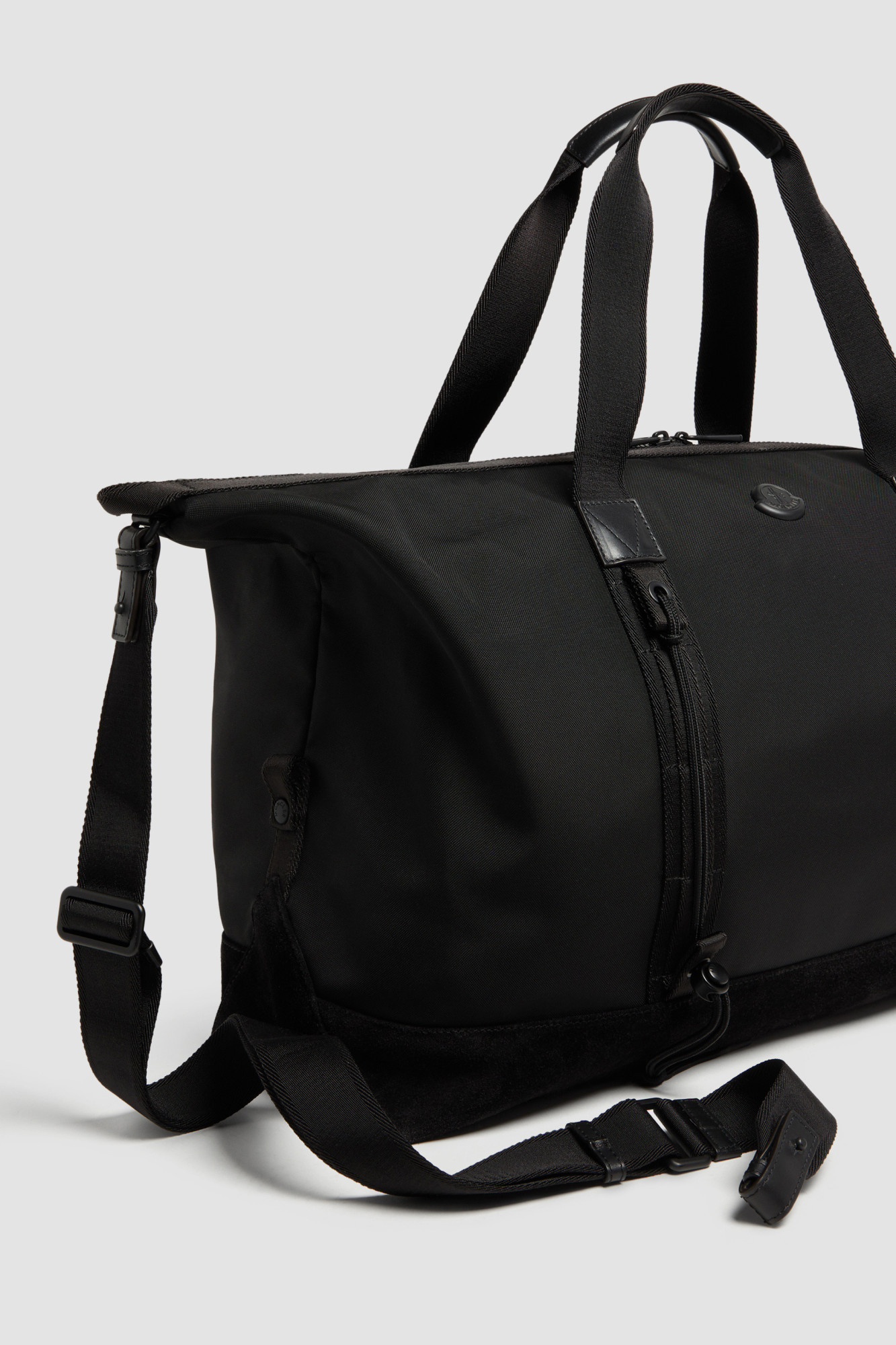 Moncler Panelled Canvas Holdall In Black