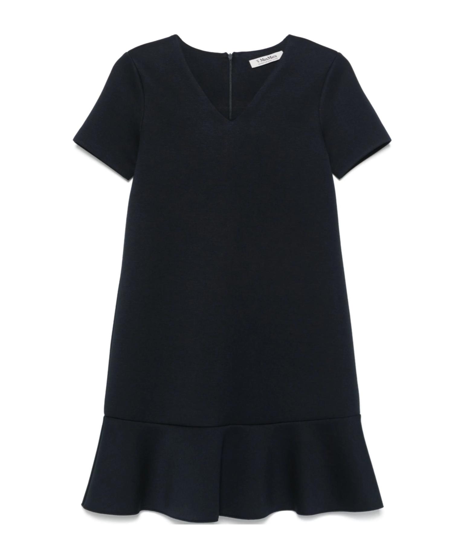 Max Mara Veloce Navy Jersey Dress In Black