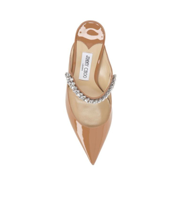 Shop Jimmy Choo Bing 65mm Leather Mules In Brown