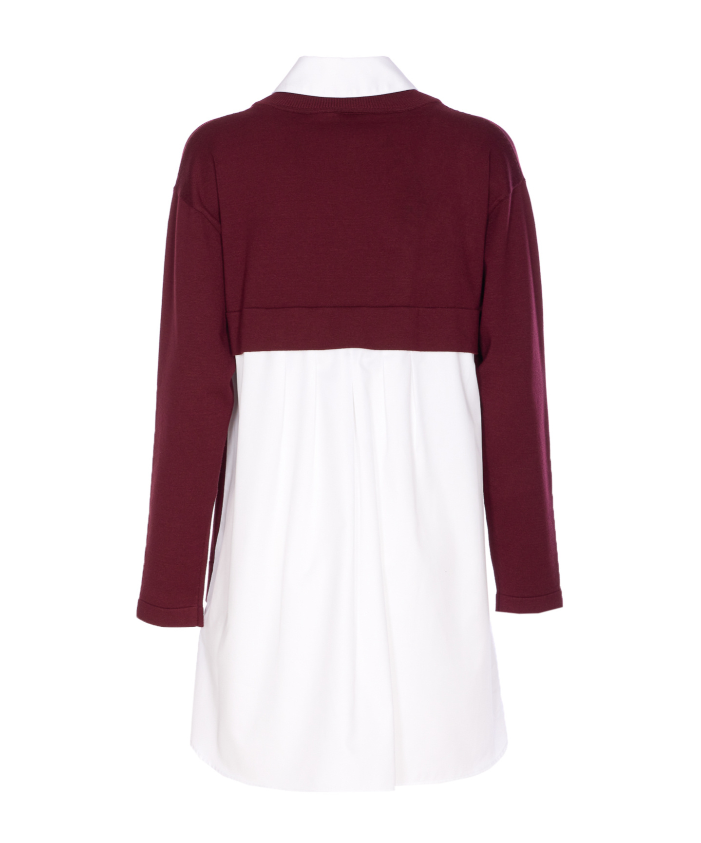 Elisabetta Franchi Viscose And Cotton Poplin Knit Dress In Brown