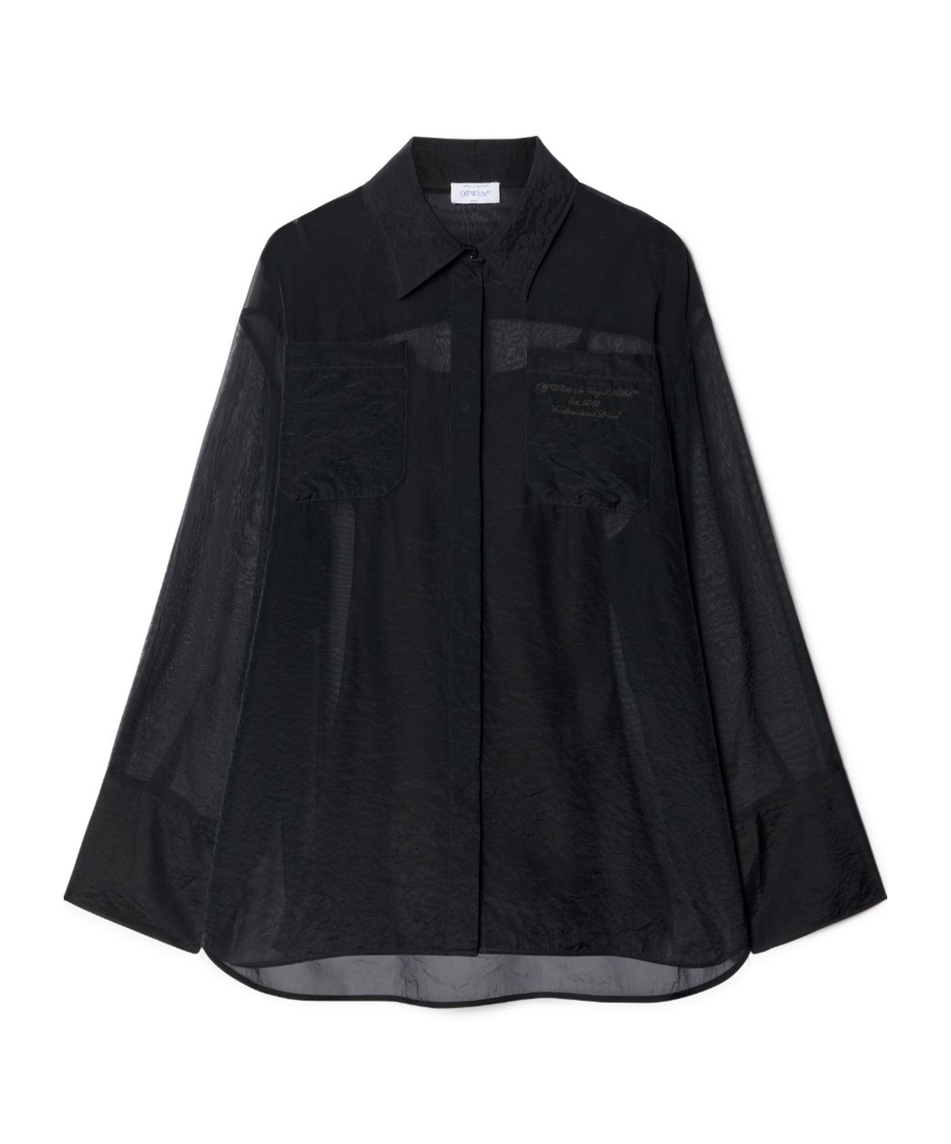 Off-white Mini Asymmetric Black Dress With Cut-out And Ruffle Detail In Viscose Stretch Woman In Black