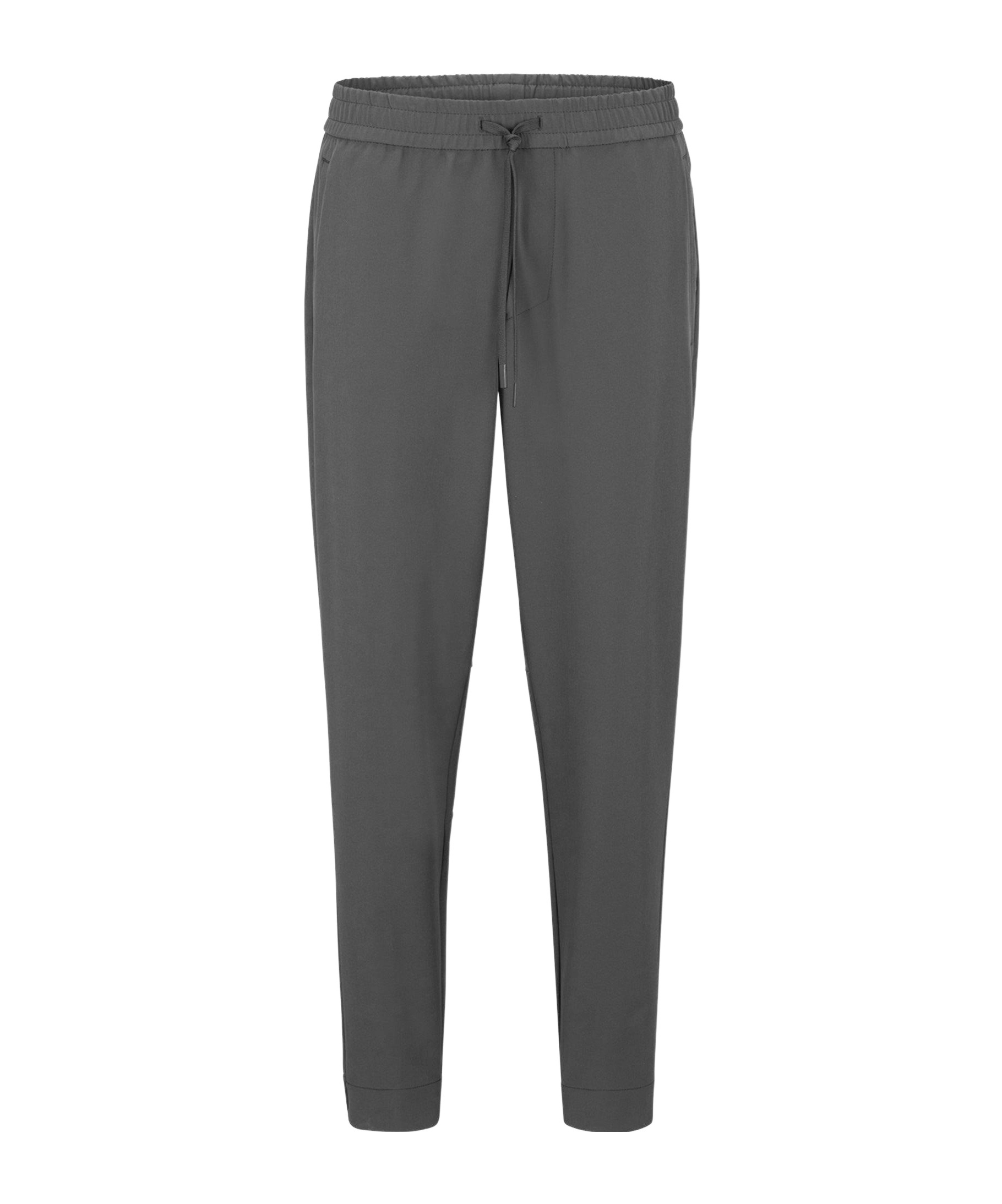 Hugo Boss Solid Casual Trousers In Black