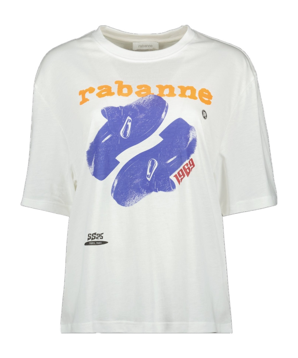 Rabanne Graphic-print T-shirt In White