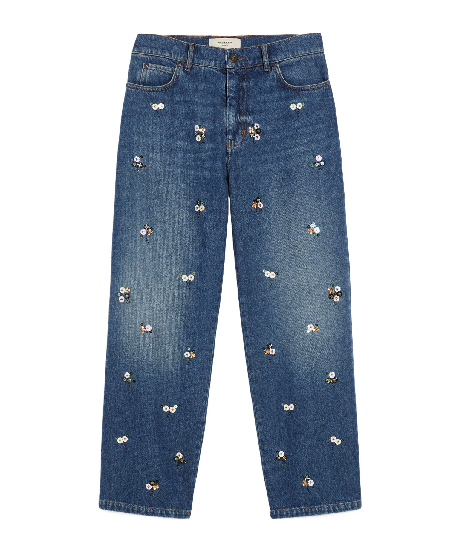 WEEKEND MAX MARA SEQUINNED DENIM JEANS