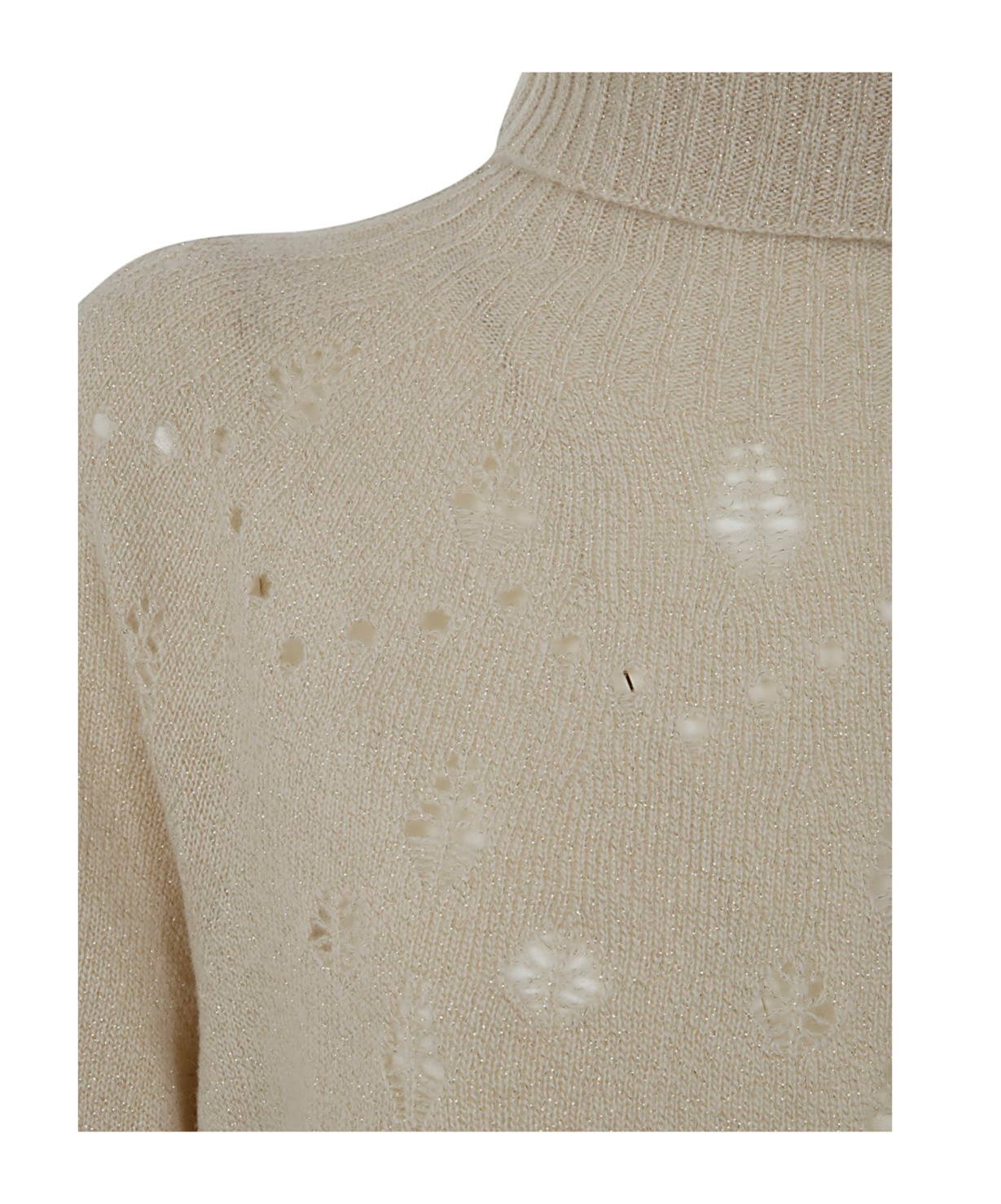 Twinset Turtleneck Sweater In Nude