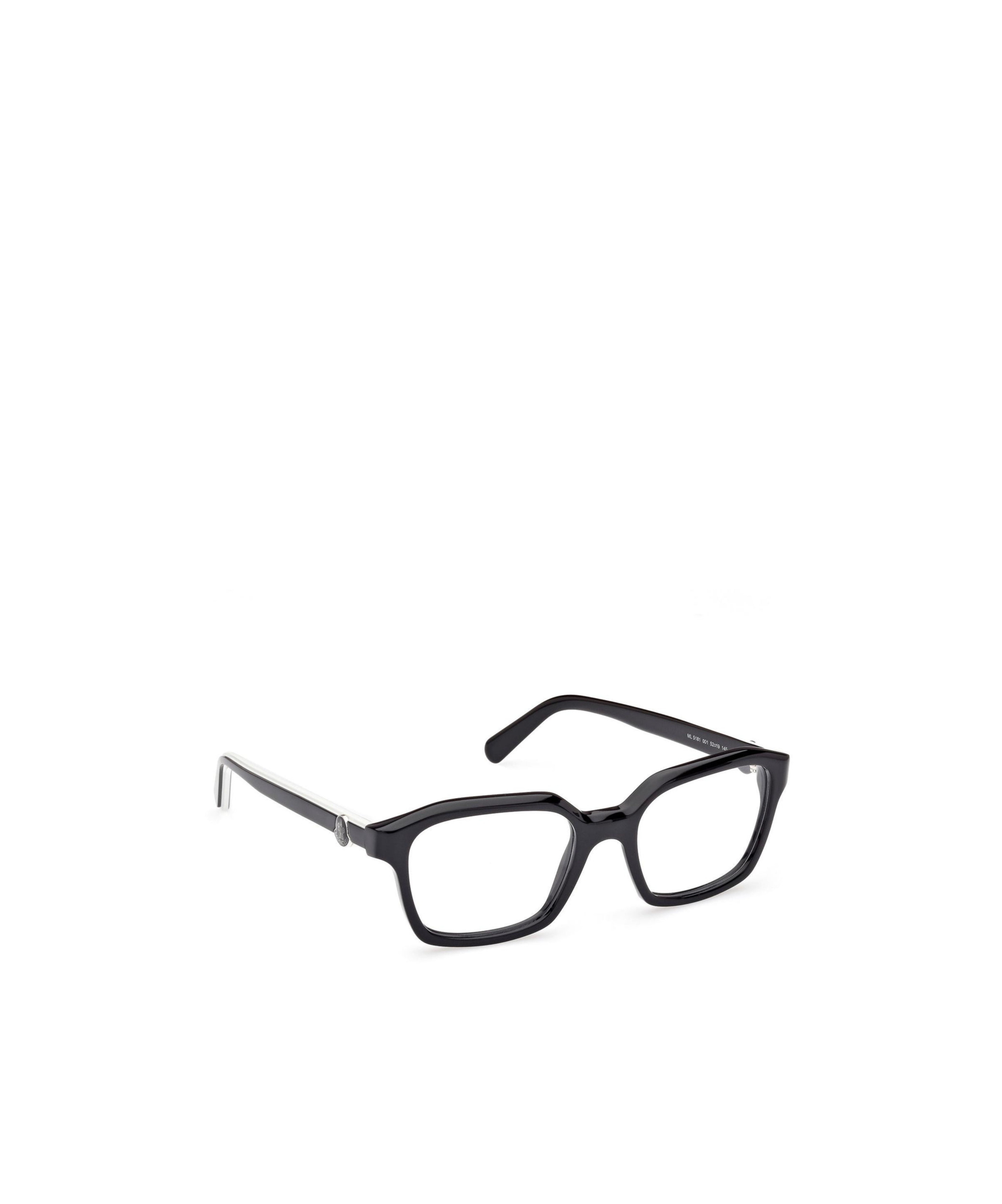 Moncler Logo-plaque Square-frame Glasses In Black