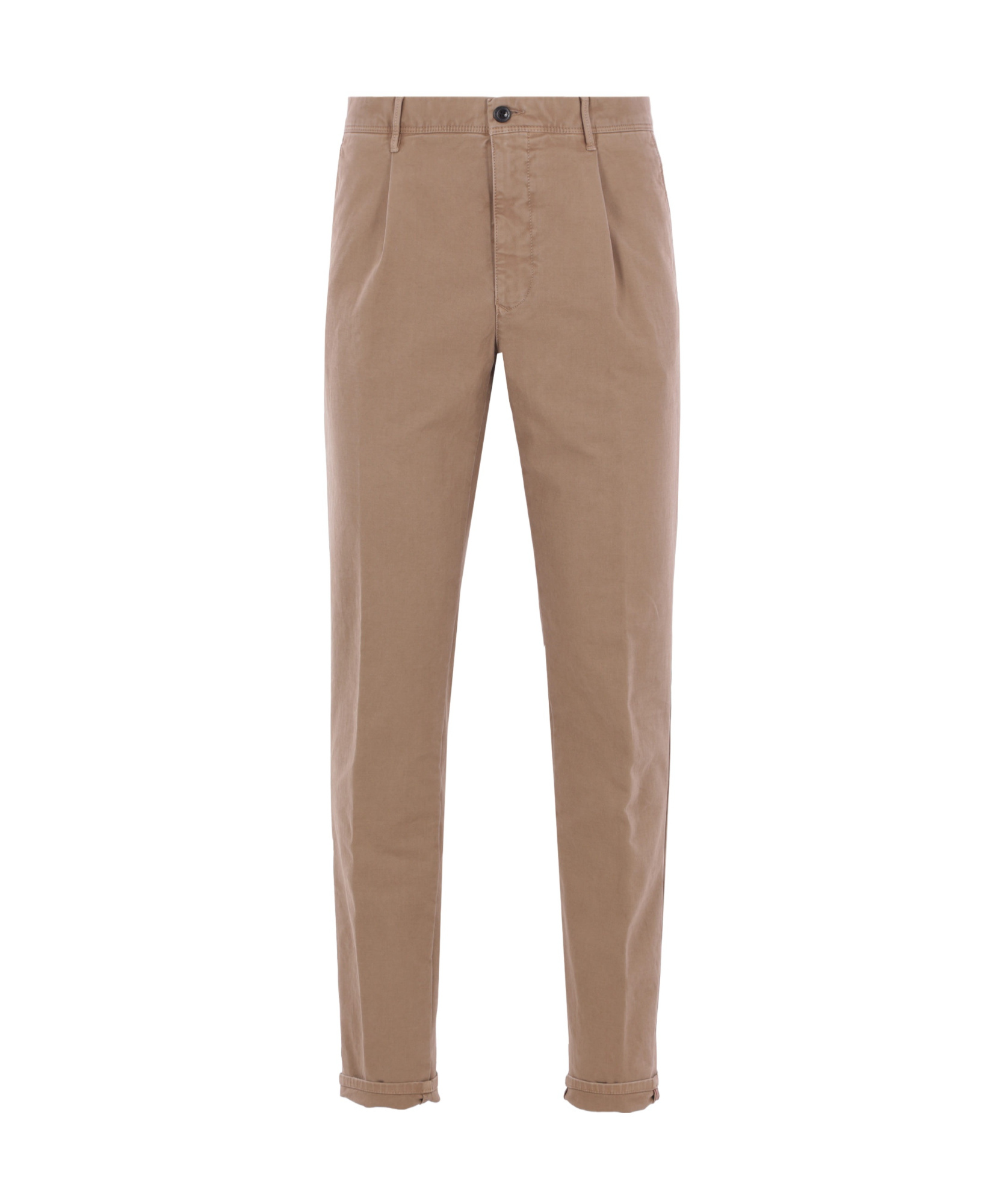 Incotex Tapered-fit Trousers In Stretch Cotton In Brown