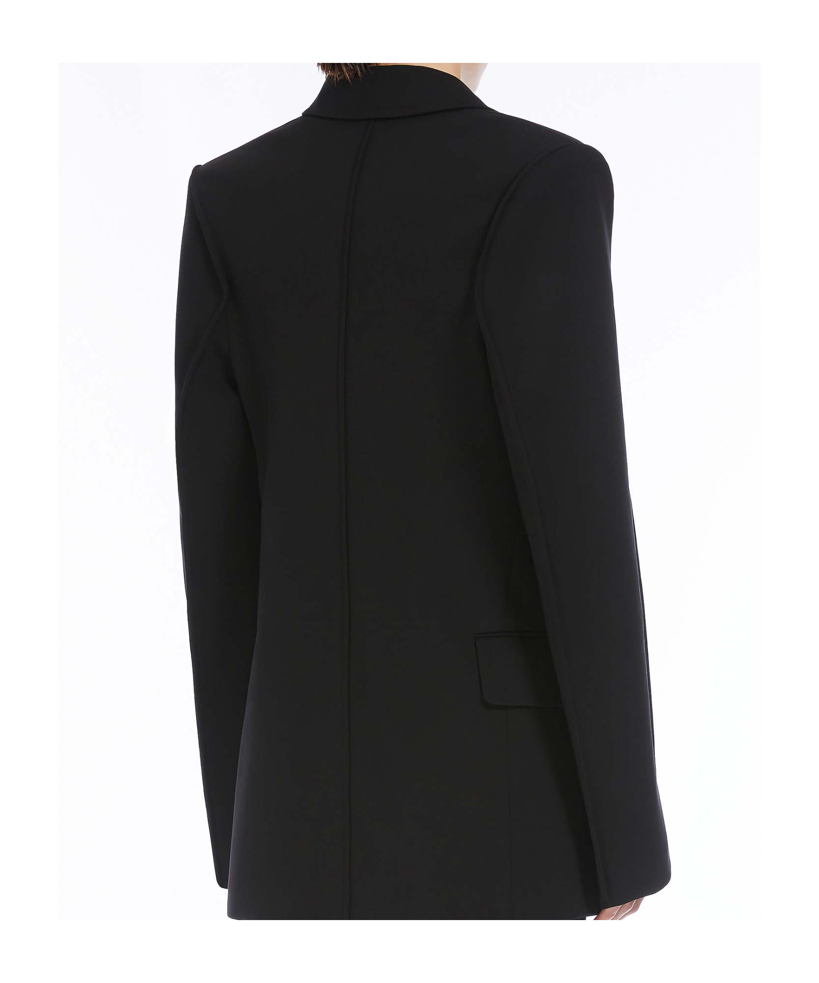 Sportmax Single-breasted Blazer In Stretch Viscose In Black