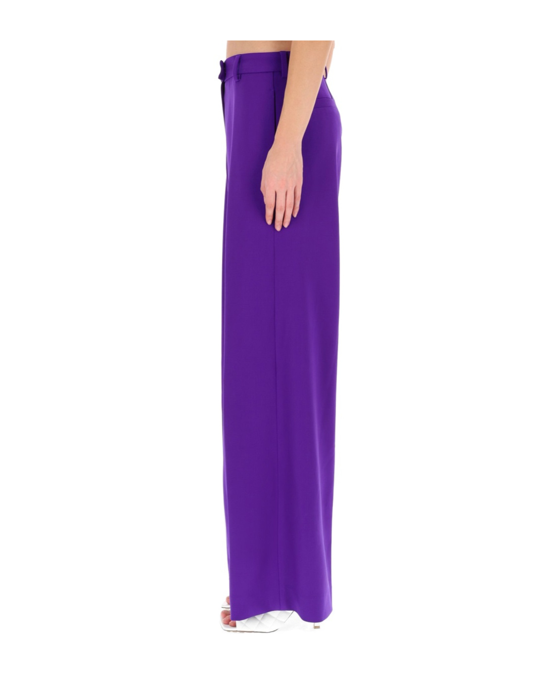 Dries Van Noten Belt Loop Casual Pants In Purple
