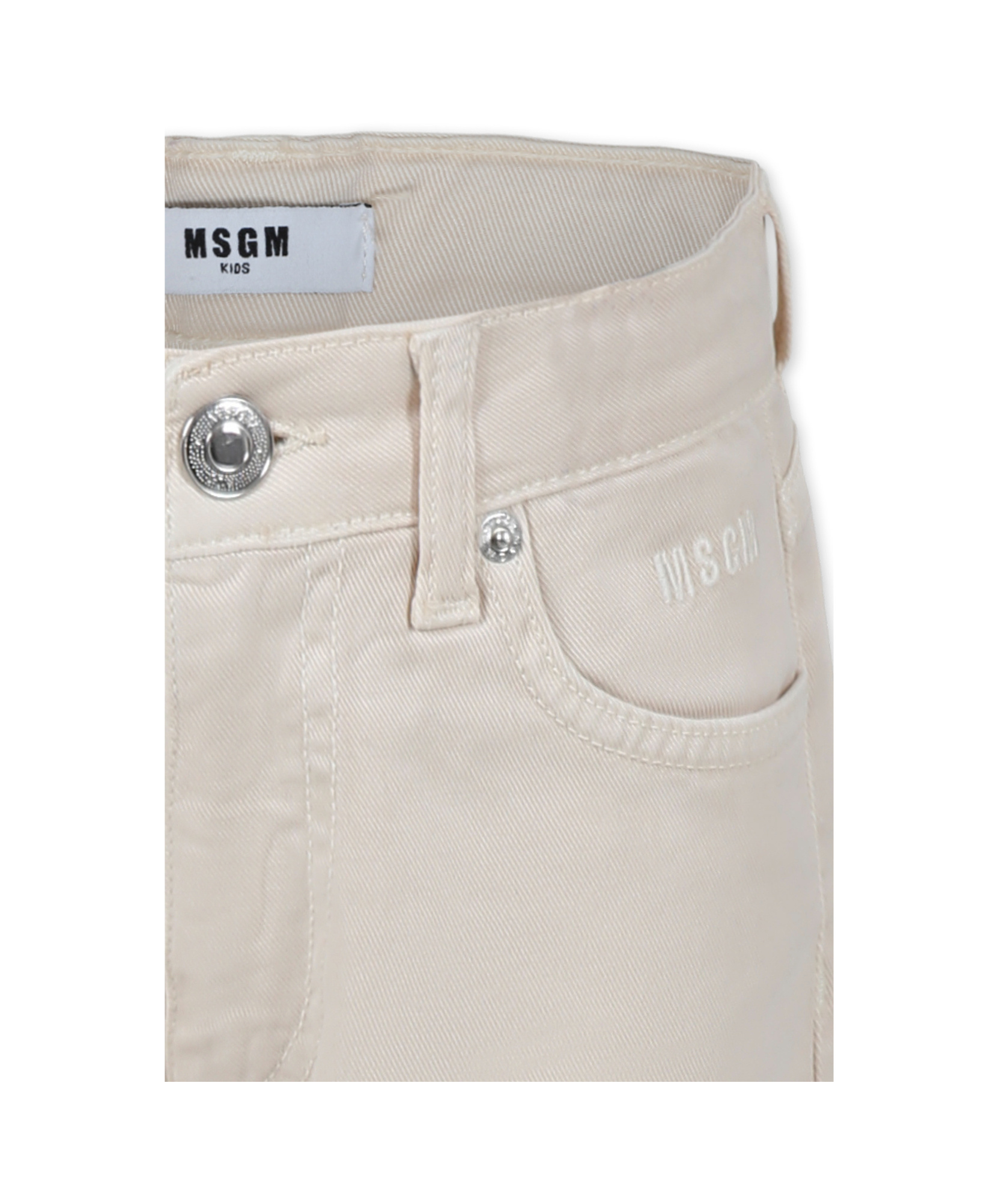 MSGM LOGO-EMBROIDERED JEANS