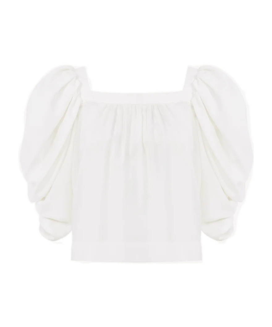 Chloé Square-neck Top In White