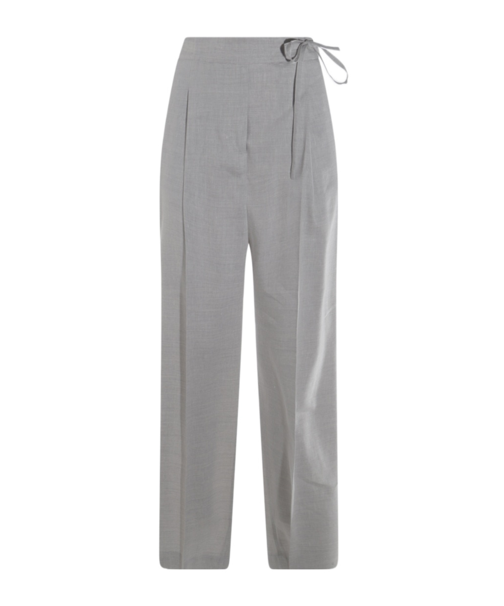 Eleventy Wide Leg Tie Waist Pants