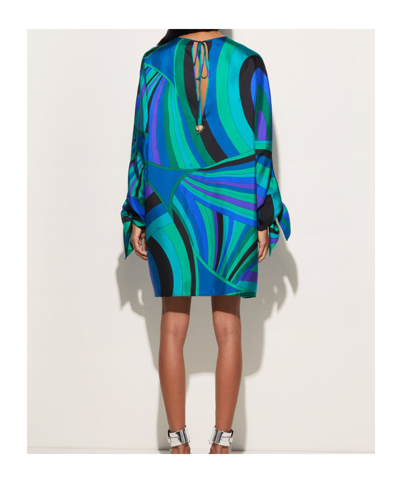 Pucci Swirl-patterned Tunic In Blue