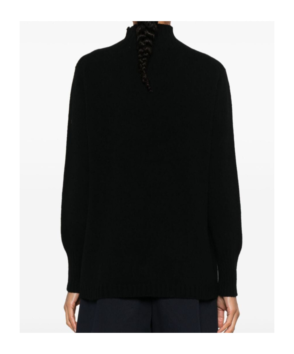 Drumohr Turtleneck Long-sleeve Sweater In Black
