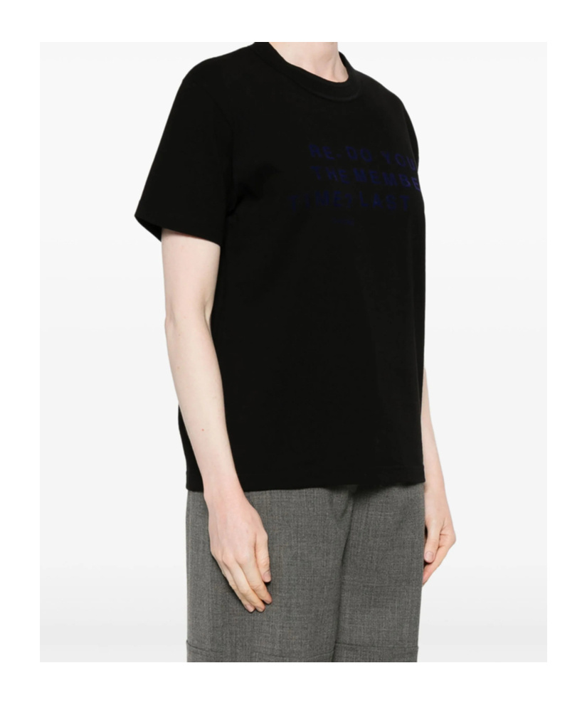 Shop Sacai Short Sleeve T-shirt In Black