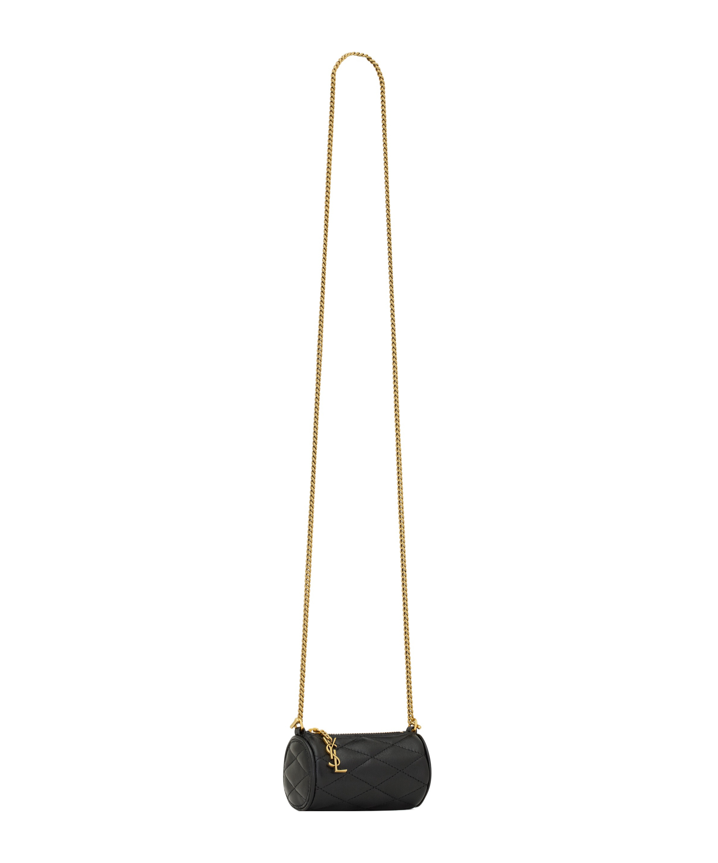 Saint Laurent Logo Shoulder Bag In Black