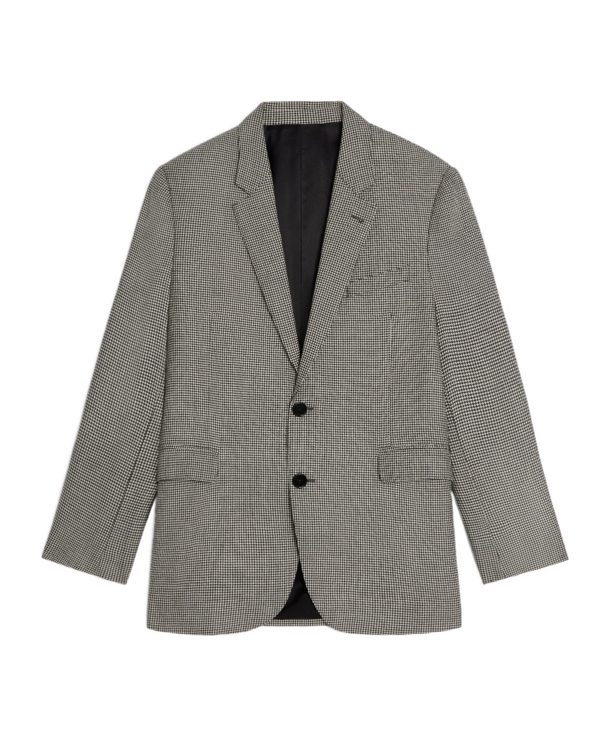 Celine Luxury Houndstooth Wool-cashmere Jacket In Gray
