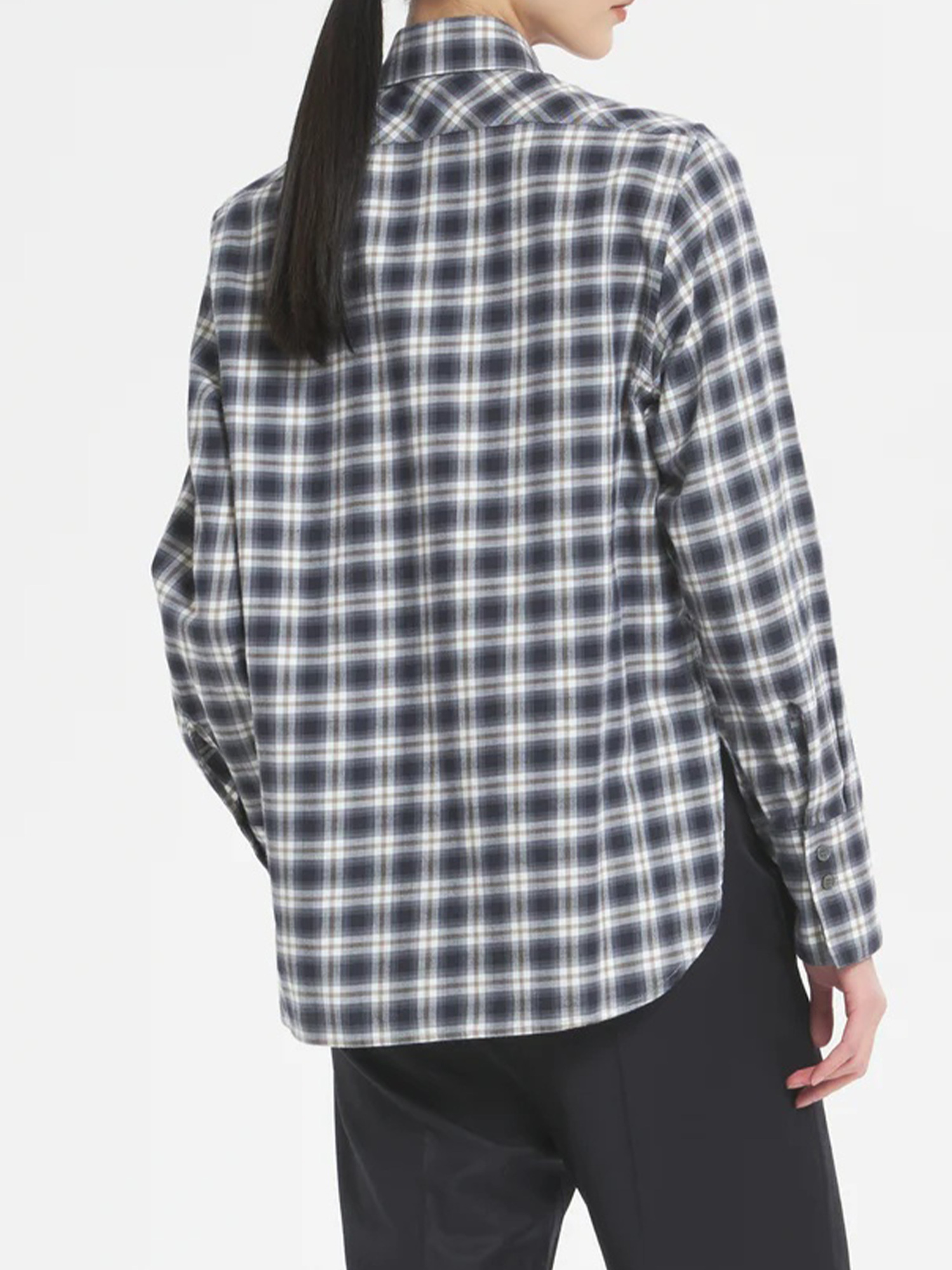 Barena Venezia Checkered Long-sleeved Shirt In Black
