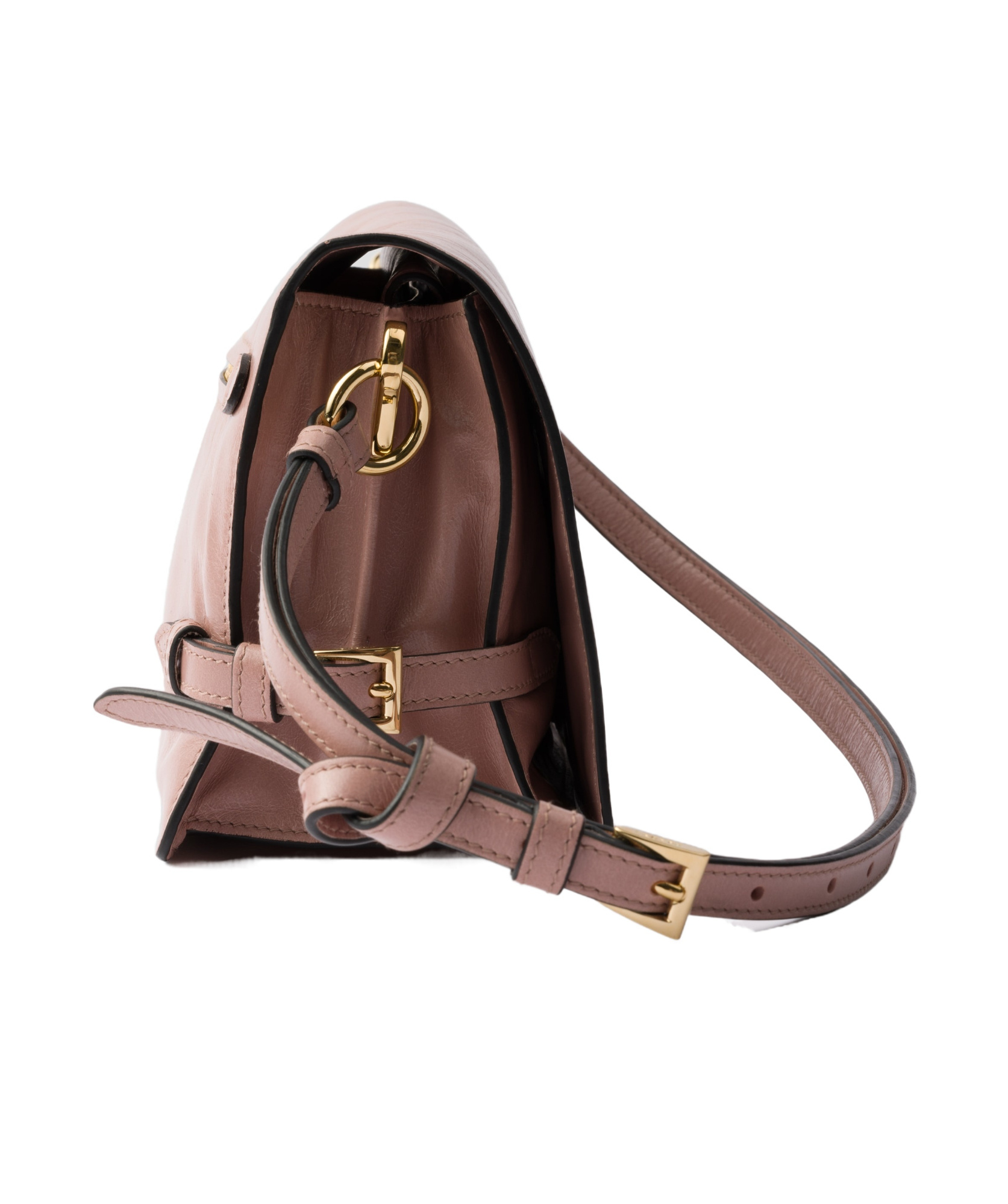 Prada Leather Shoulder Bag In Lily Of The Valley
