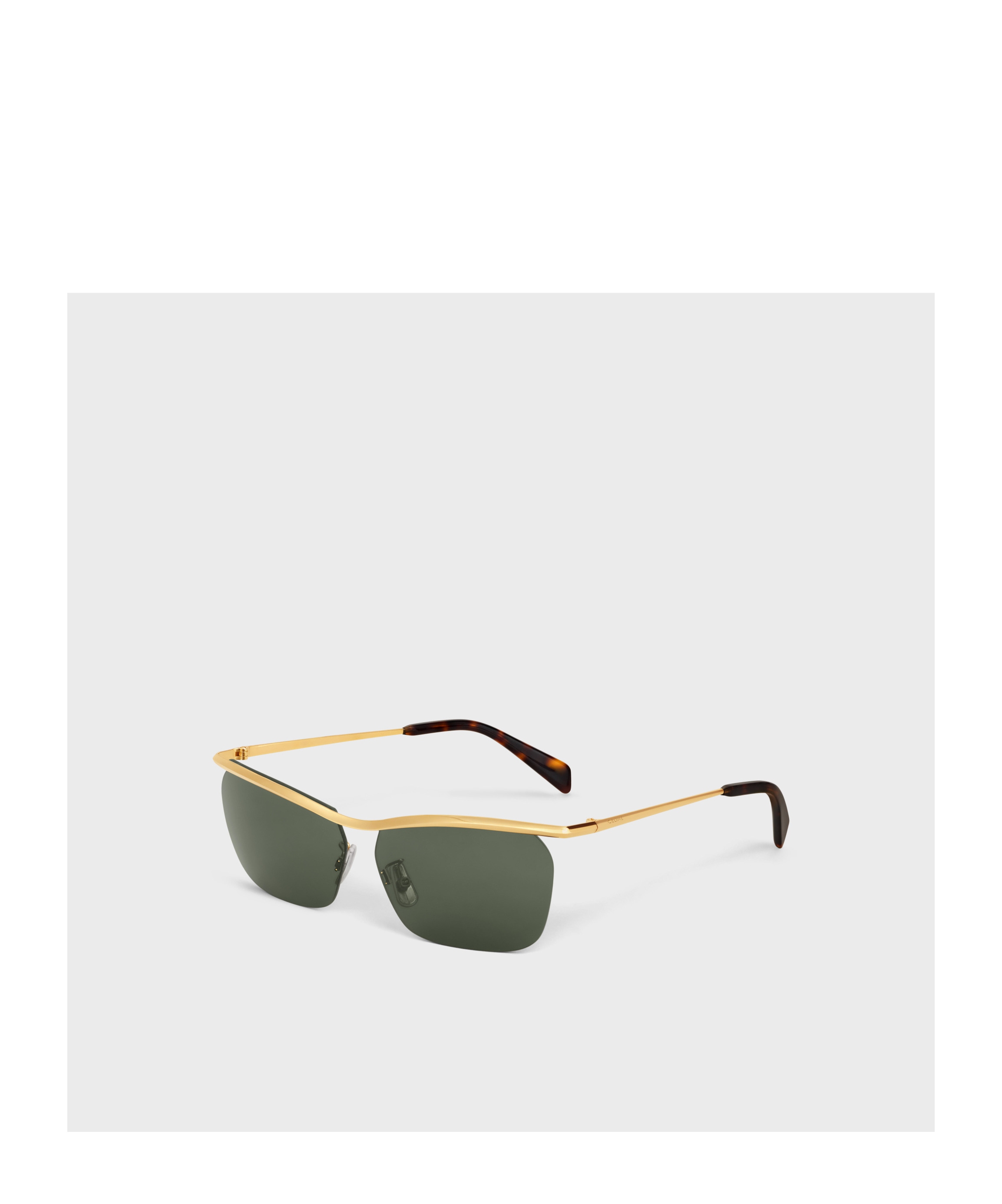 Celine Metal Frame 27 Metal Sunglasses In Green