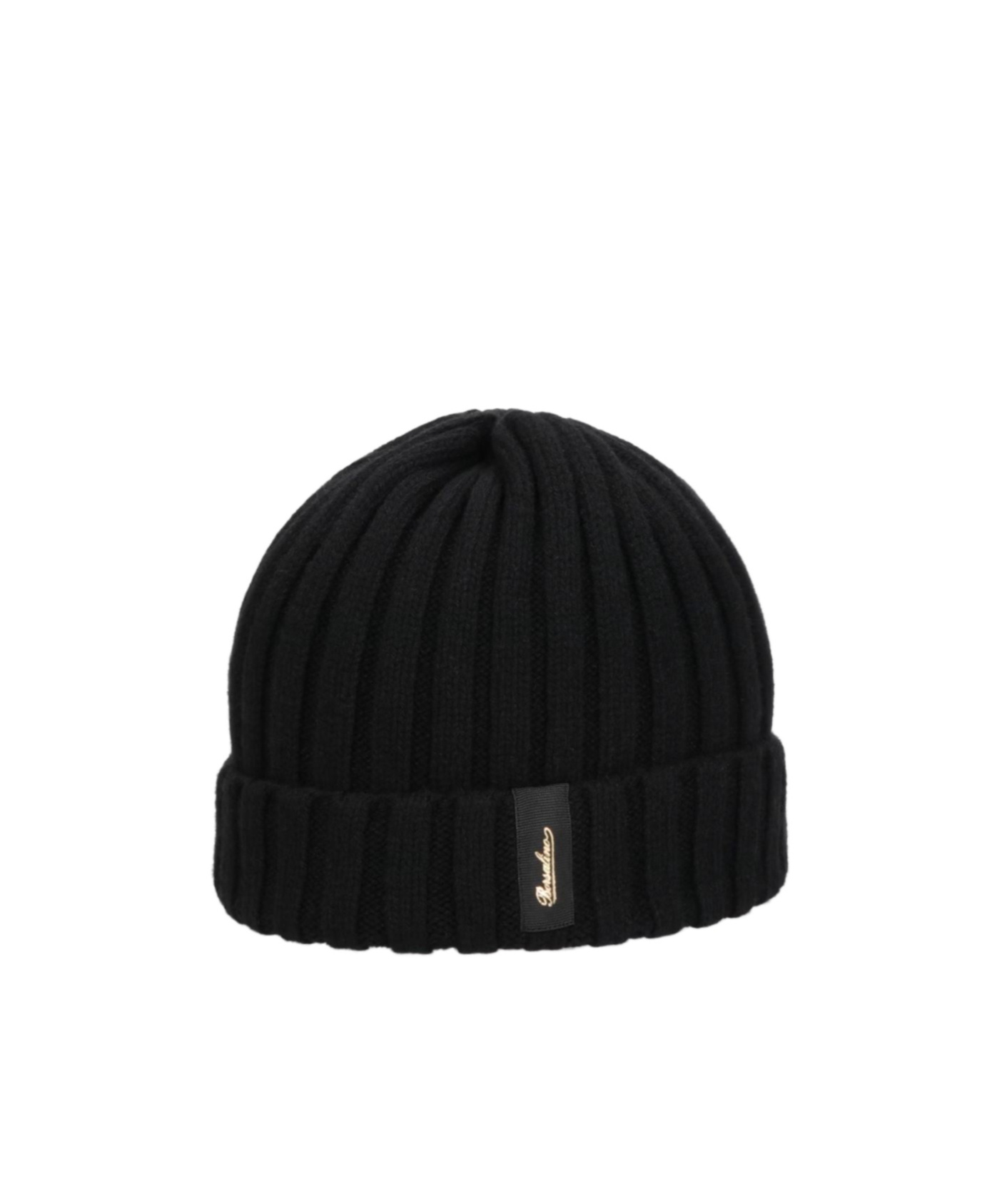 Borsalino Cuffed Knitted Hat In Black