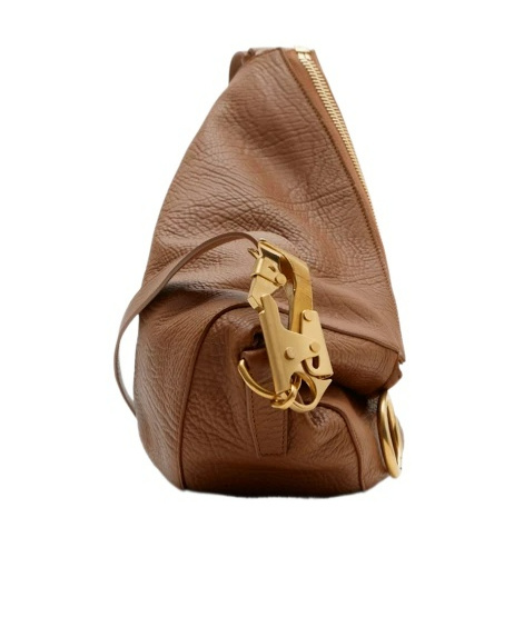 Burberry Medium Knight Calf Leather Shoulder Bag In Brown