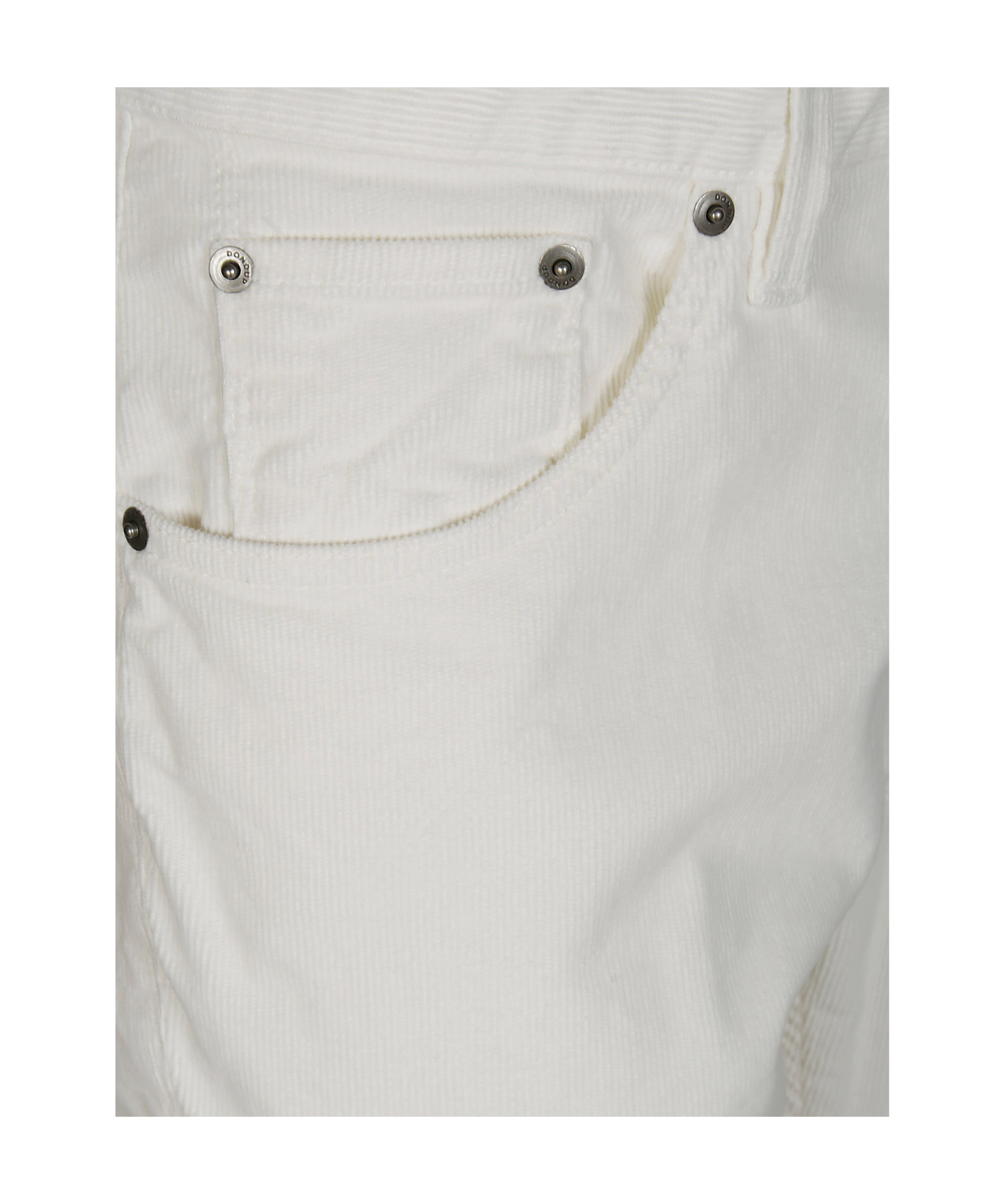Dondup Trousers With Back And Front Pockets In White