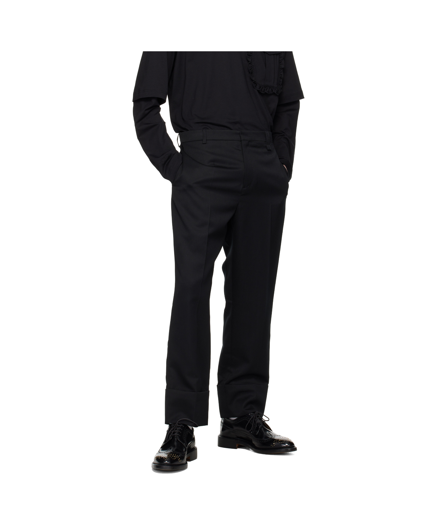 Simone Rocha Belt Loops Slacks In Black