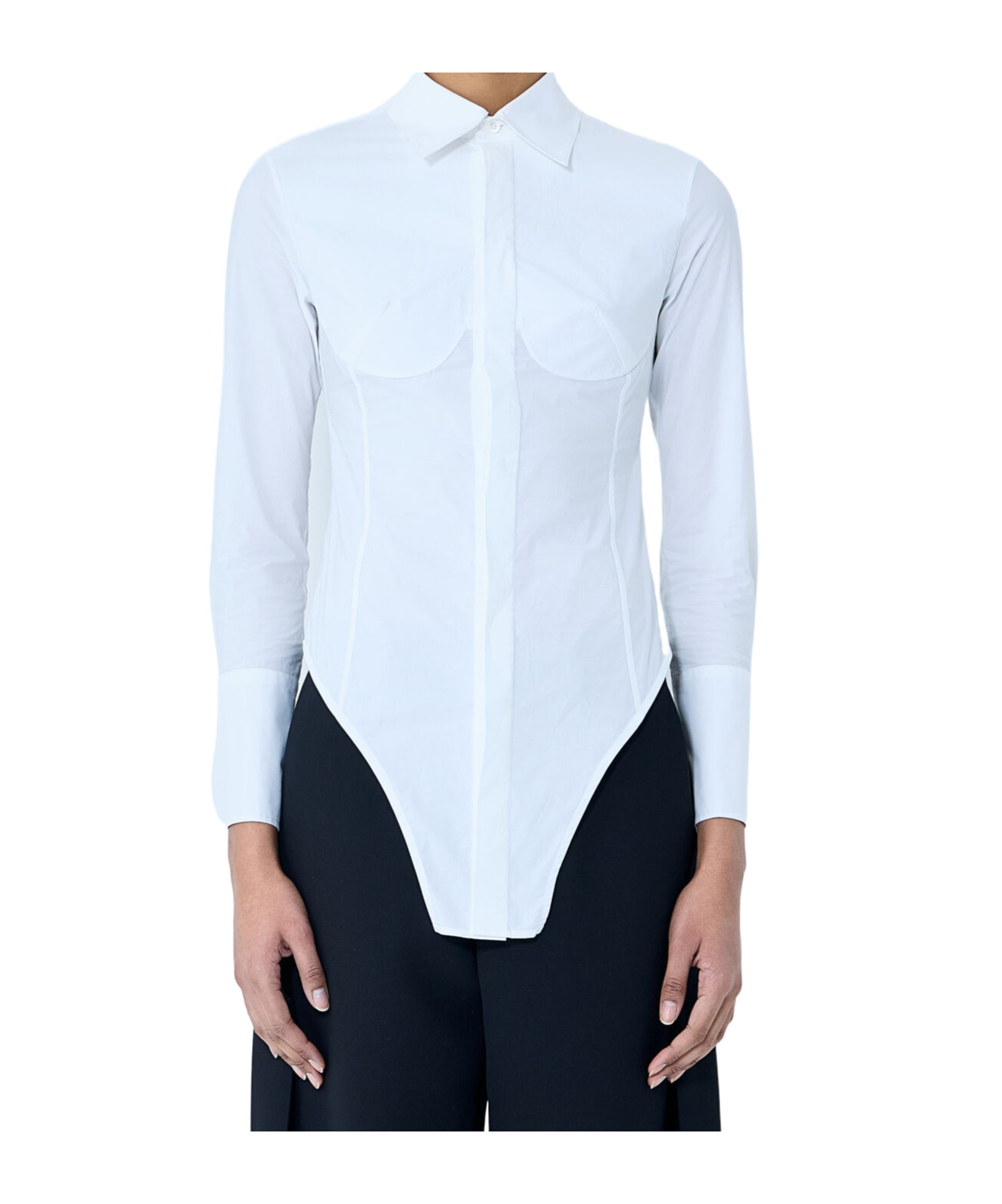 Jean Paul Gaultier Women Corset Shirt In Blue