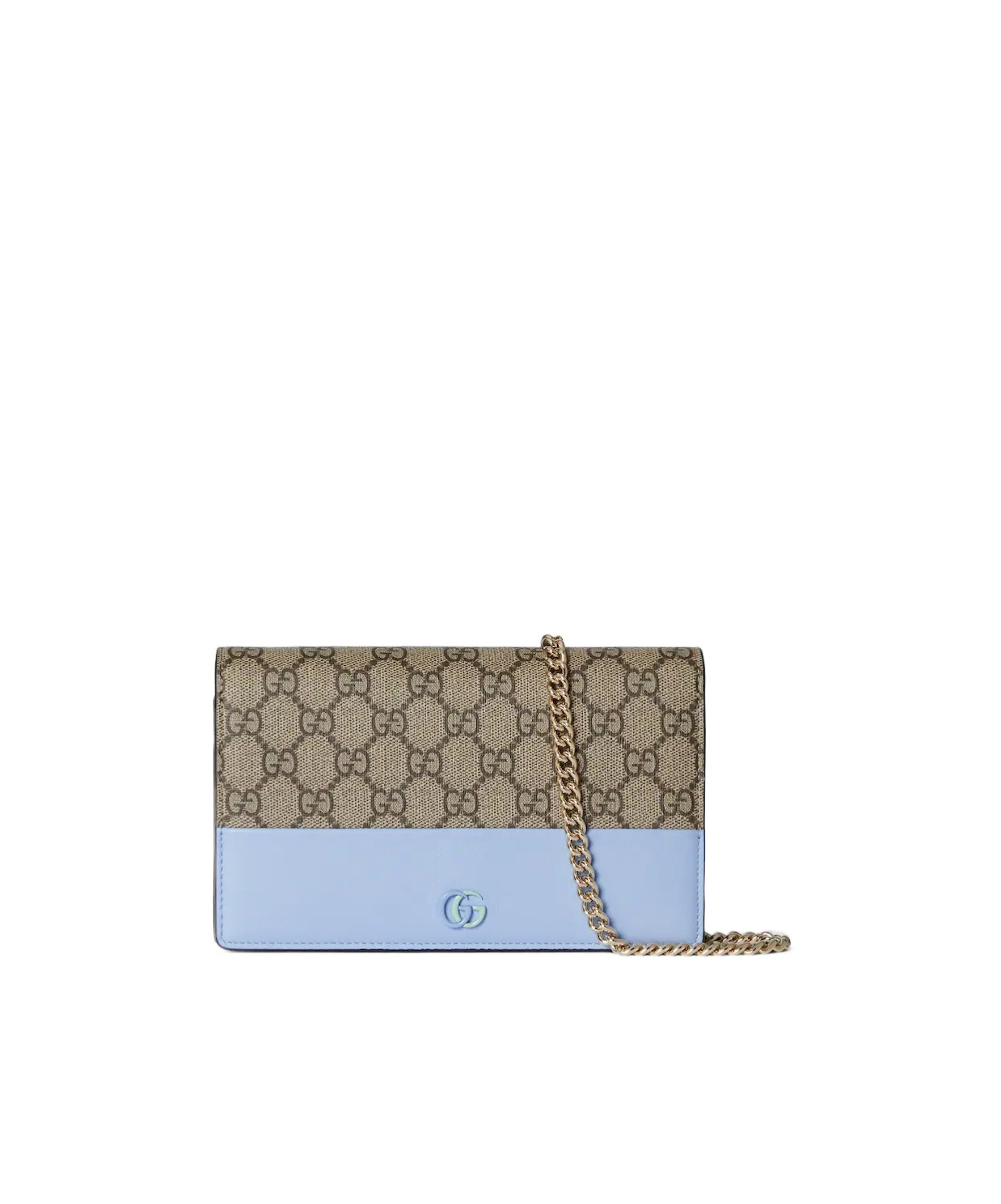 Gucci Gg Marmont Chain Wallet In Blue