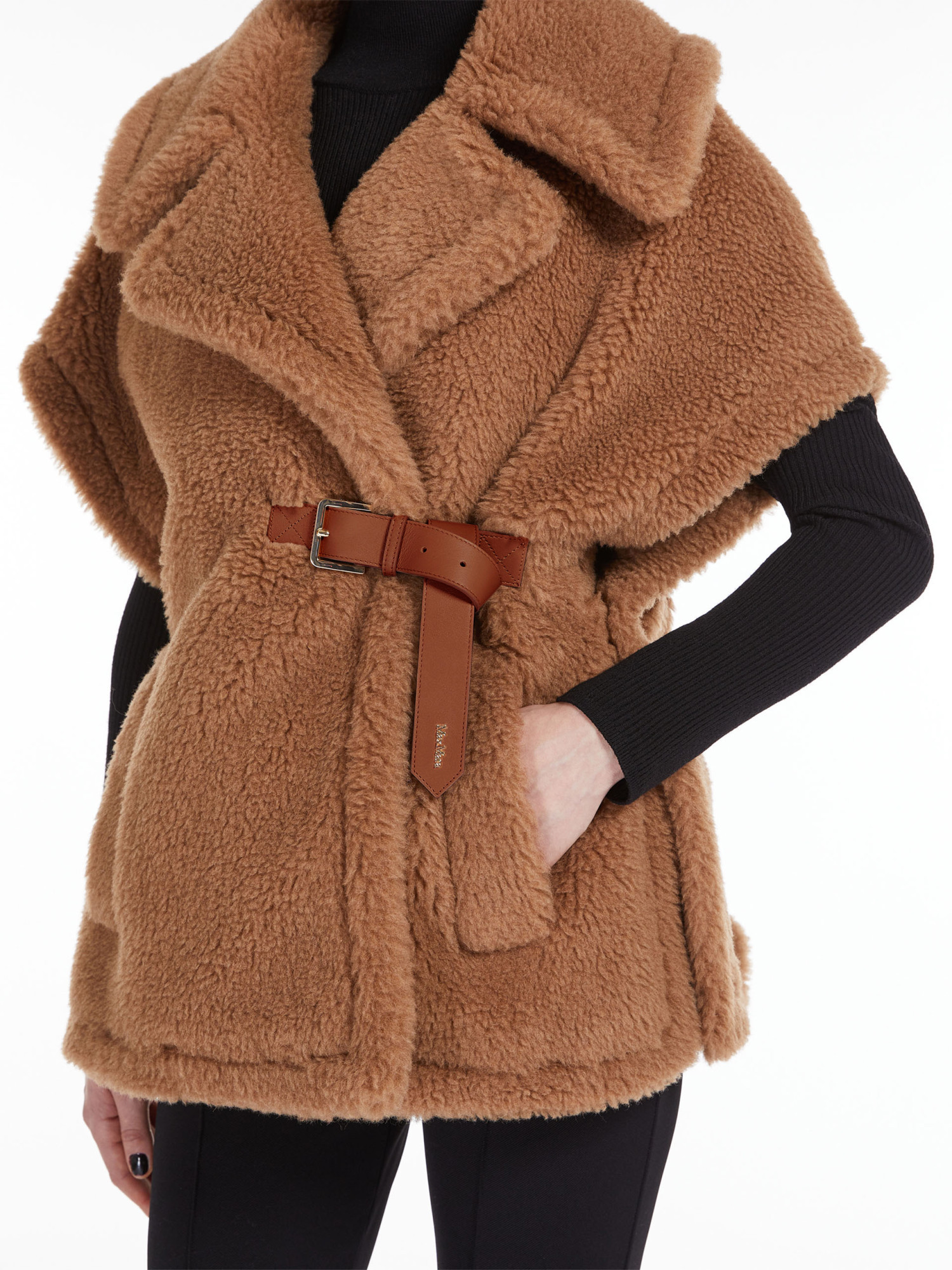 Max Mara Newbab Camel Hair And Silk Cape