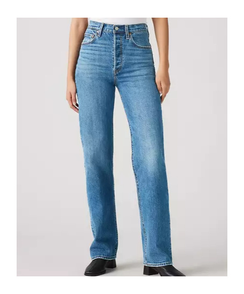 Levi's Ribcage Full Length Jeans In Blue