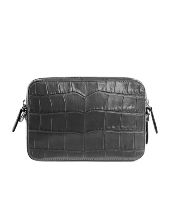 Shop Coach Gray Charter Crossbody 19 Bag In Charcoal