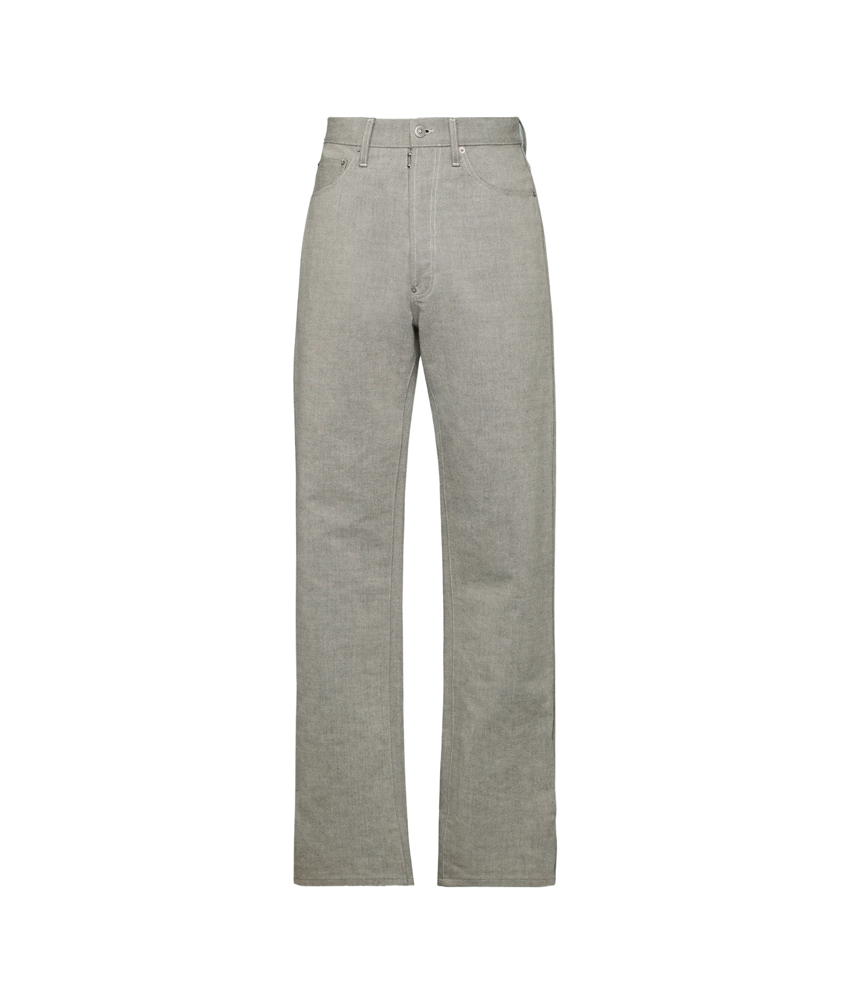 Maison Margiela Denim Jeans With Wide Leg And Pockets In Gray