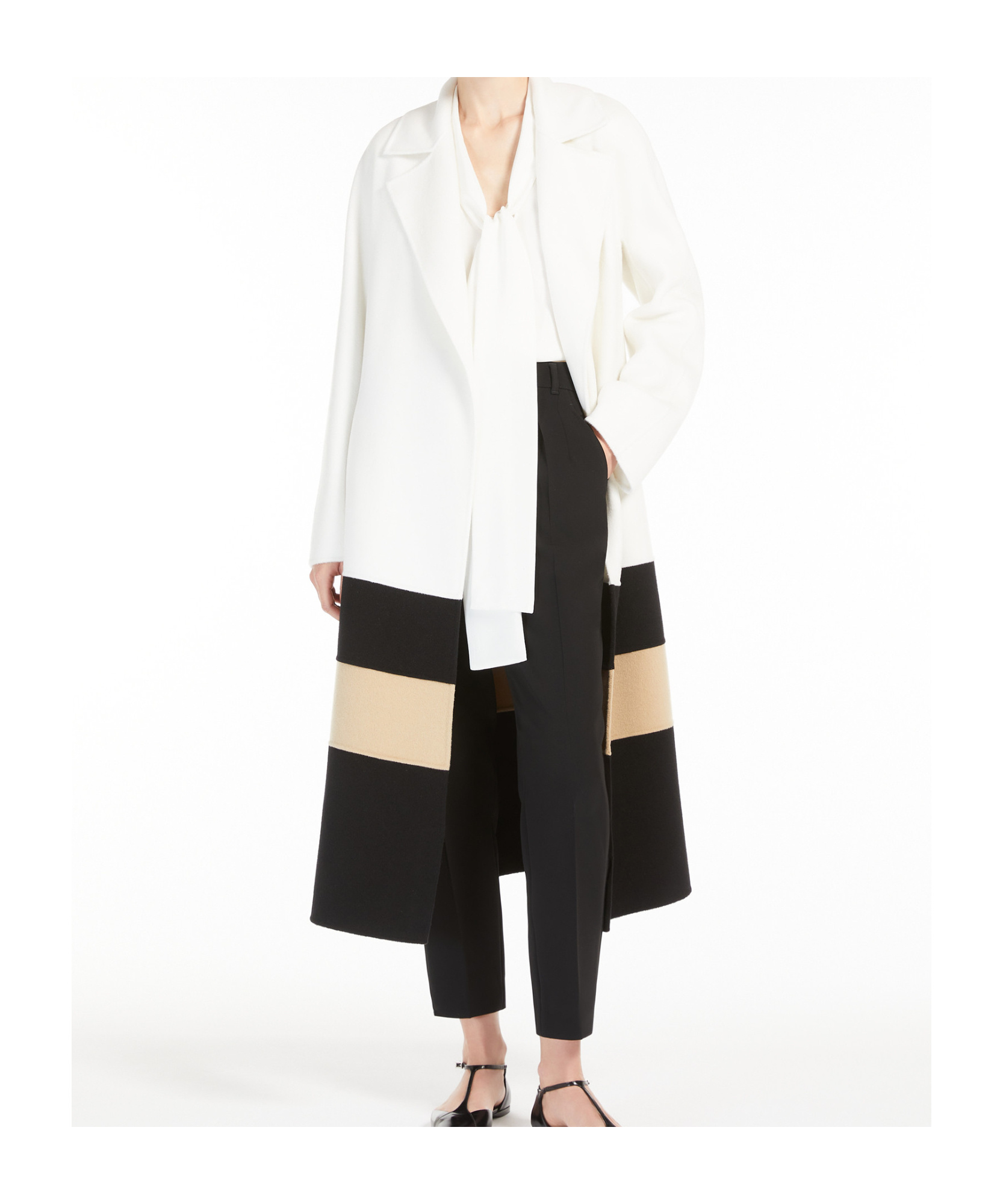 Max Mara Scarf Shirt In White
