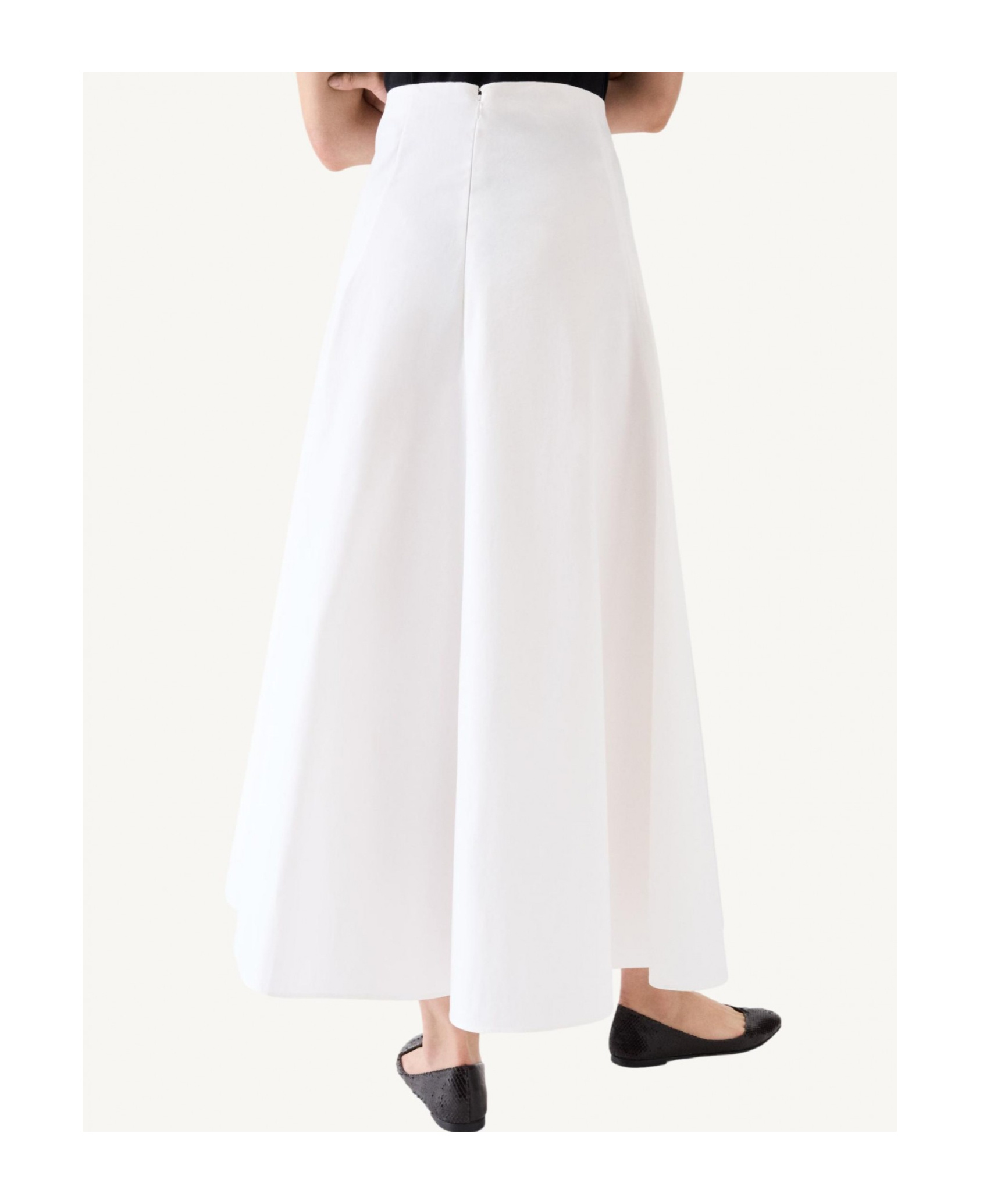 Jacquemus Flared Midi Skirt In White