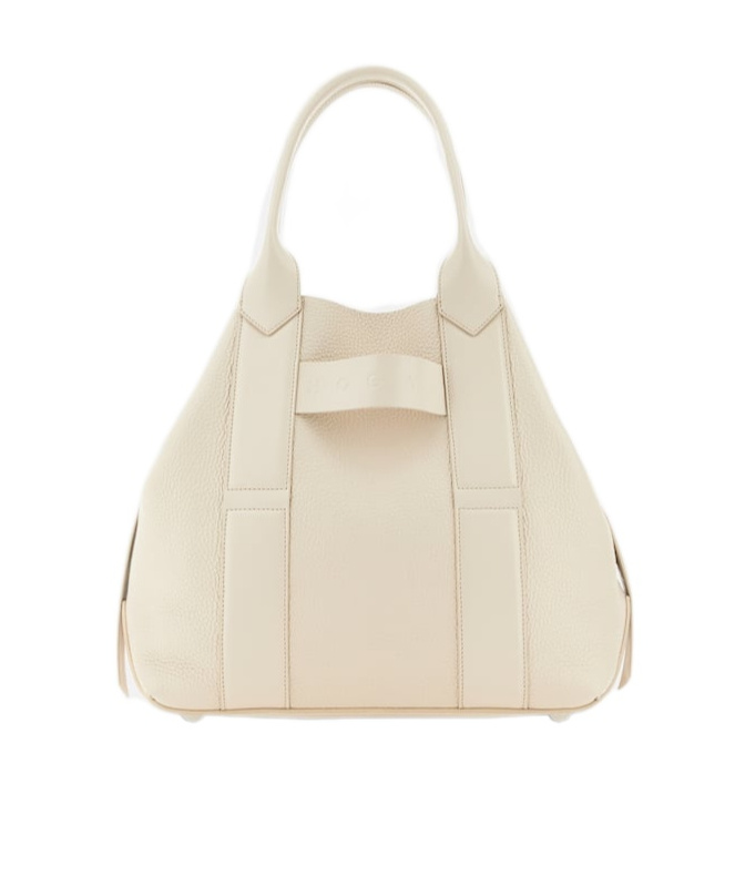 Shop Hogan Script Tote Bag In Nude