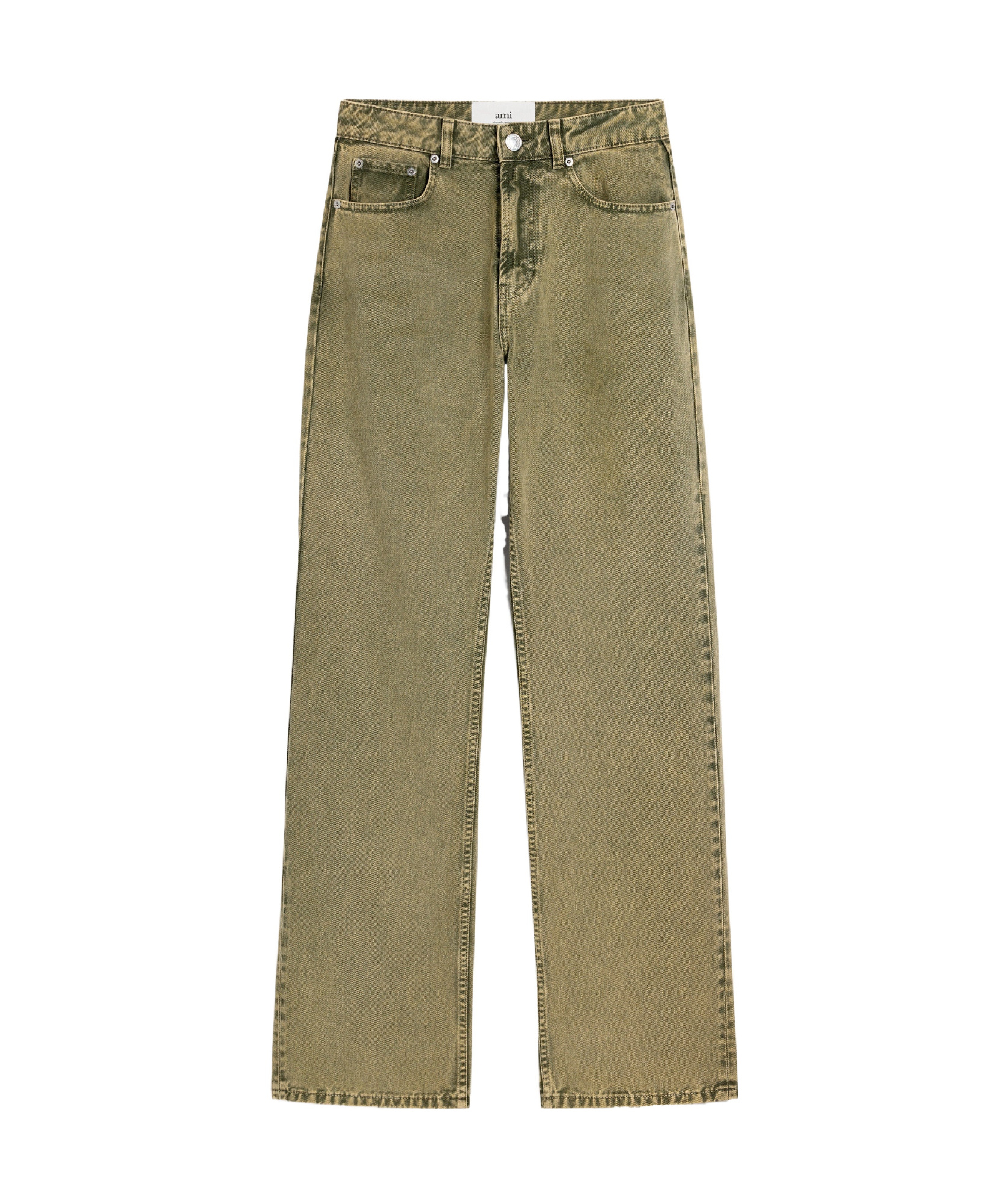 Ami Alexandre Mattiussi Green Cotton Large Fit Jeans Green