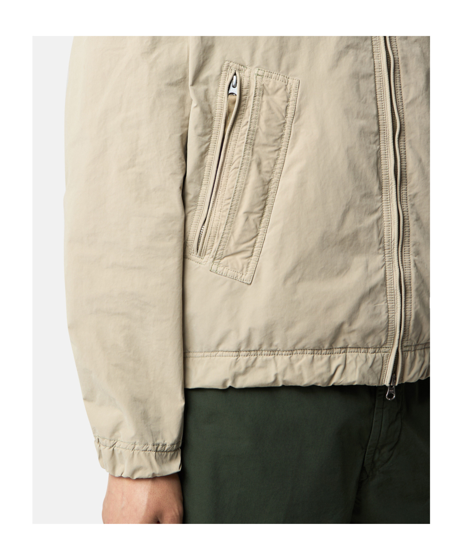Stone Island Shirt Jacket With Anti-drop And Concealed Hood In Neutral