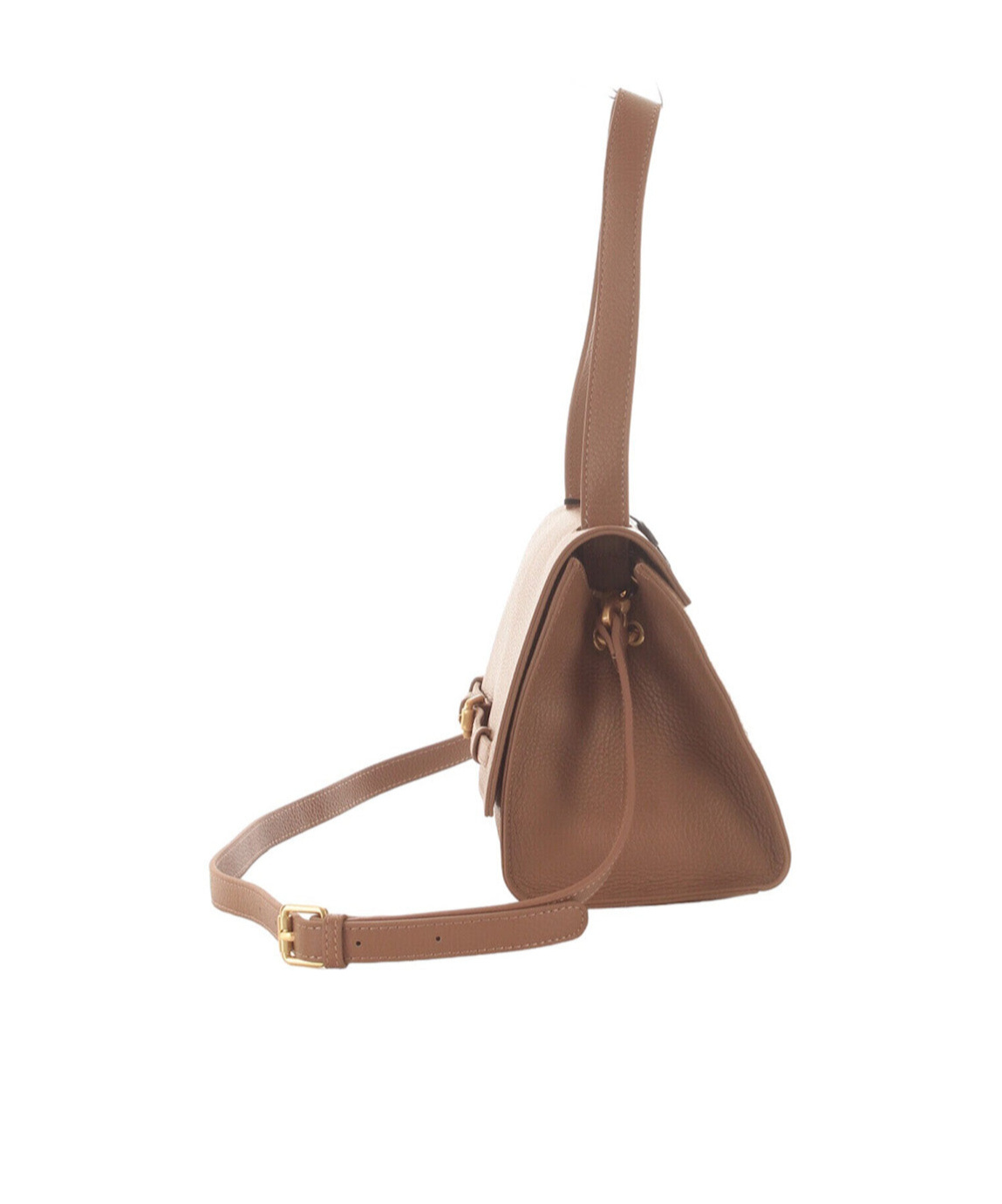 Shop Twinset Flip Large Shoulder Bag In Light Chocolate Color