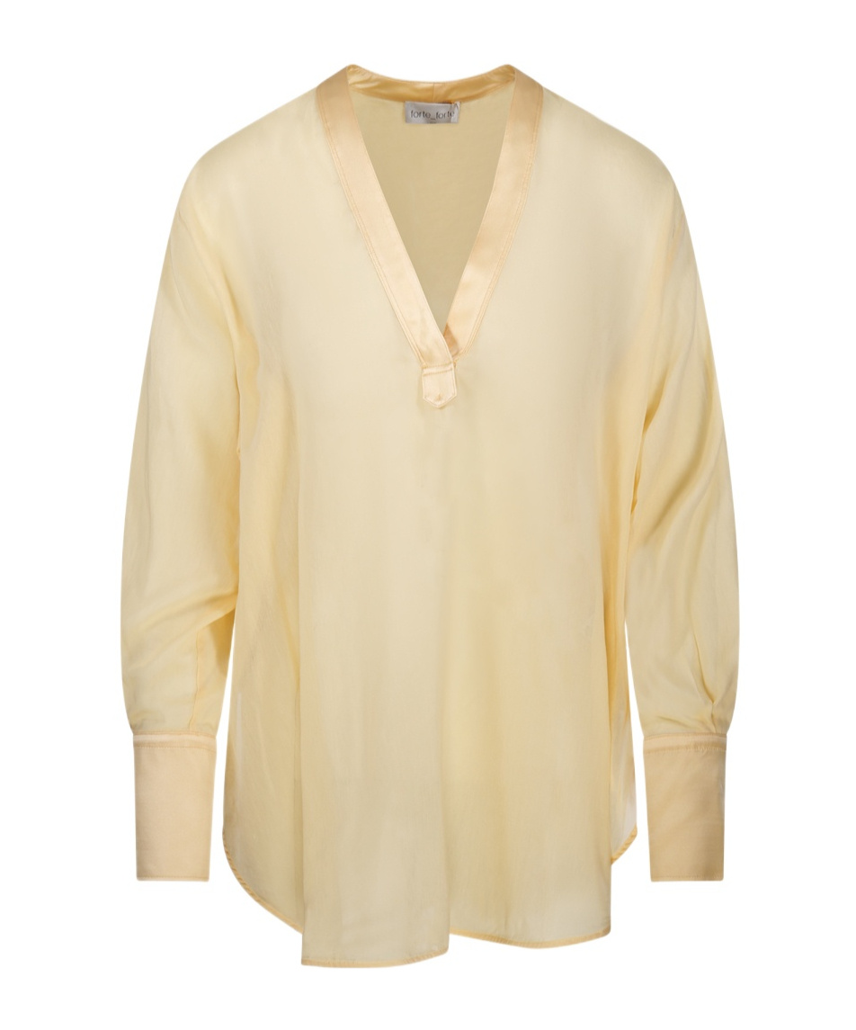 Forte Forte Lightweight Loose Fit V-neck Blouse