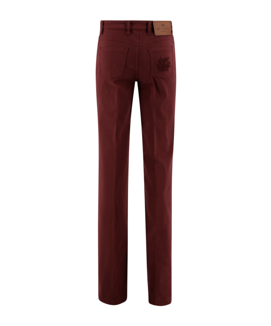 Etro Straight Leg Trousers In Red