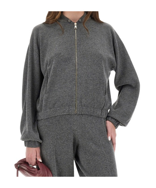 Fabiana Filippi Long-sleeved Sweatshirt In Gray