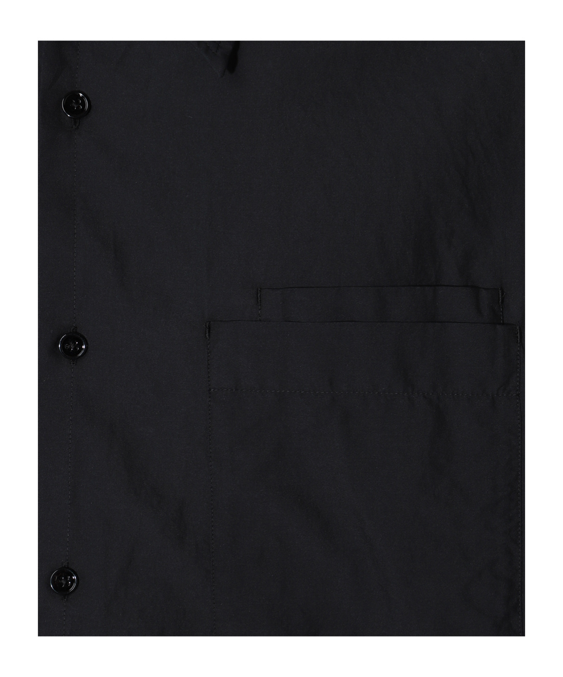Lemaire Long-sleeved Shirt In Black